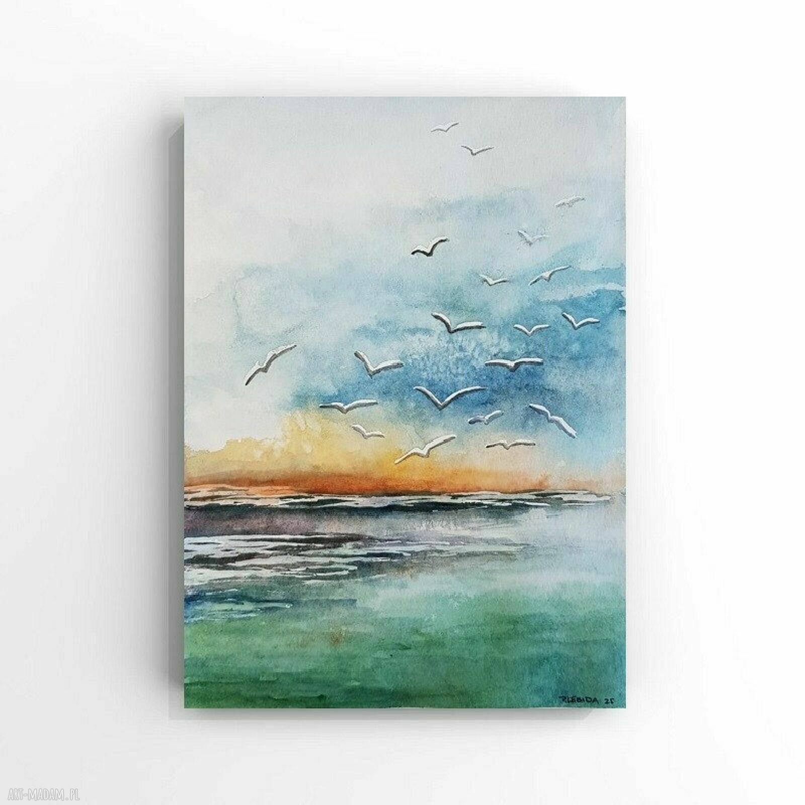 Morze - akwarela w formacie 24 x 18 cm Paulina Lebida