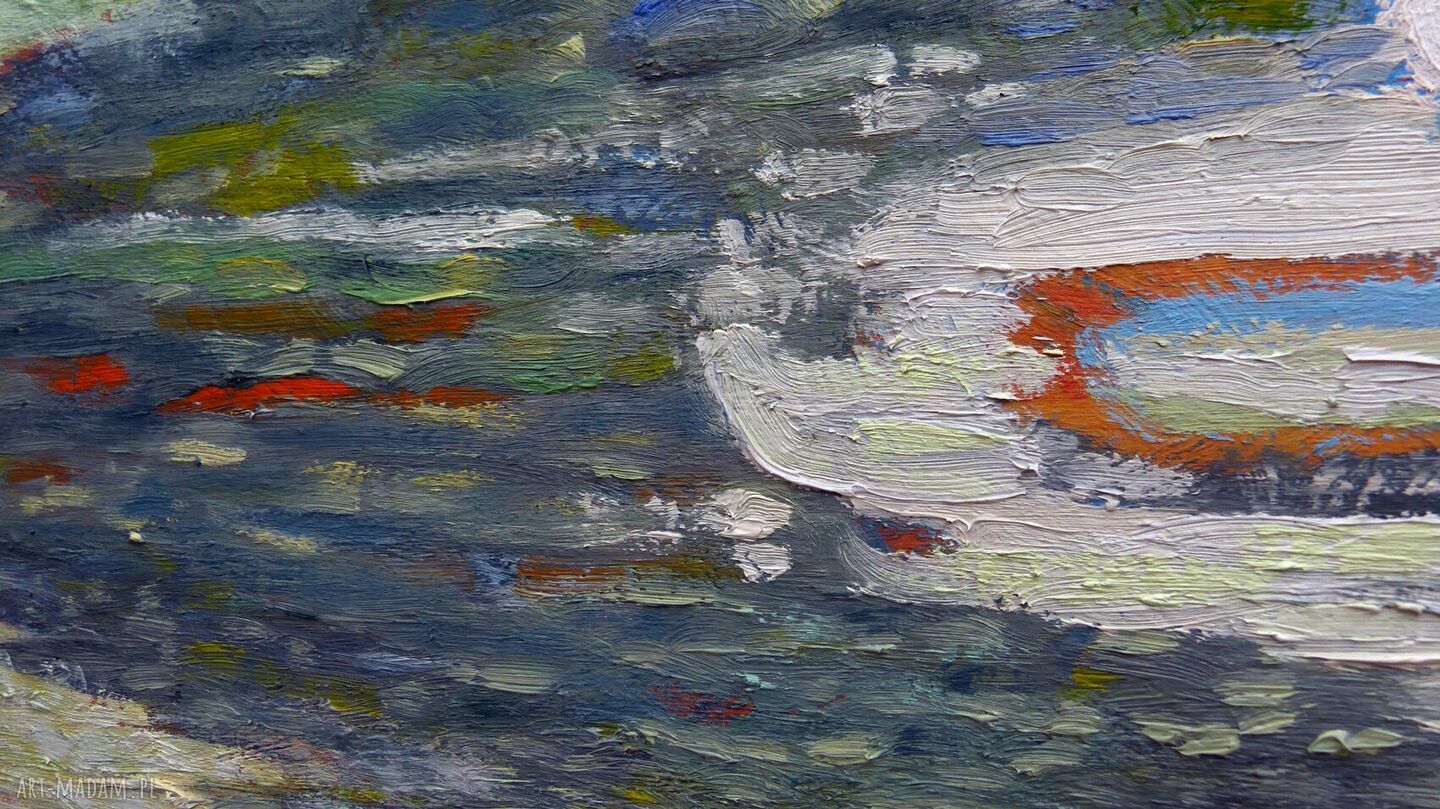 Morze Białe, Morze Czarne, Morze Żółte - obraz olejny 70 x 90 cm