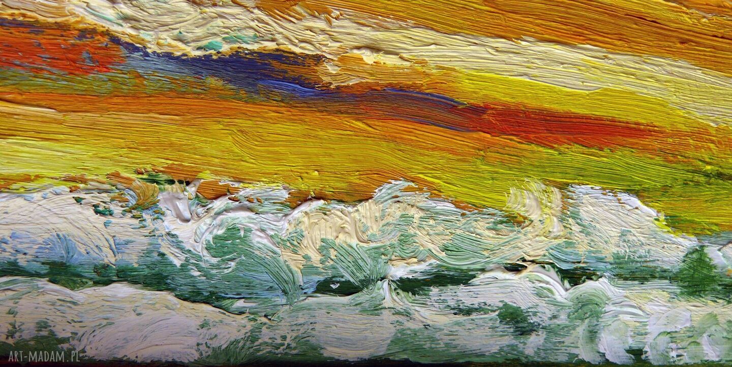 Morze Białe, Morze Czarne, Morze Żółte - obraz olejny 70 x 90 cm
