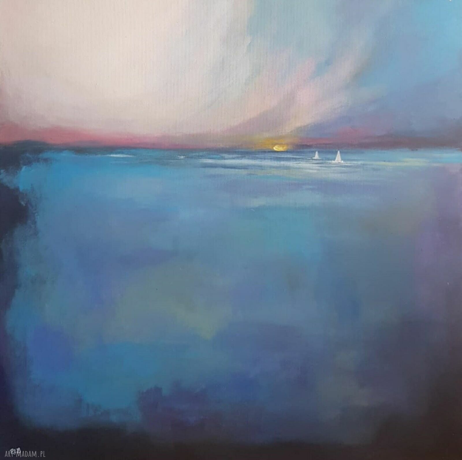 Morze - obraz akrylowy 60x60 cm Paulina Lebida