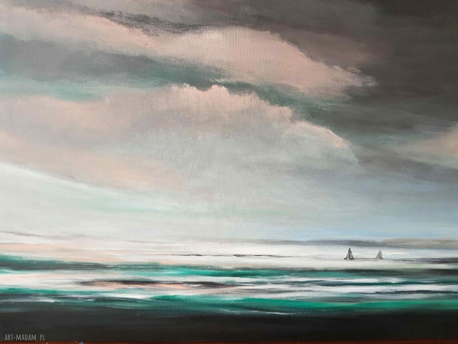 Morze - obraz akrylowy 70x100 cm na płótnie