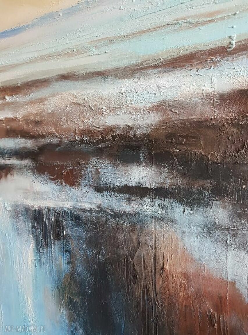 Morze - ręcznie malowany obraz akrylowy 60x80 cm na płótnie (sygnowany i werniksowany)