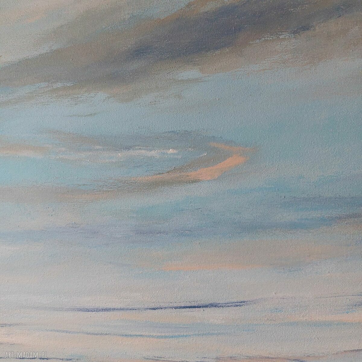 Morze - obraz akrylowy 60x60 cm w kształcie kwadratu, gotowy do powieszenia