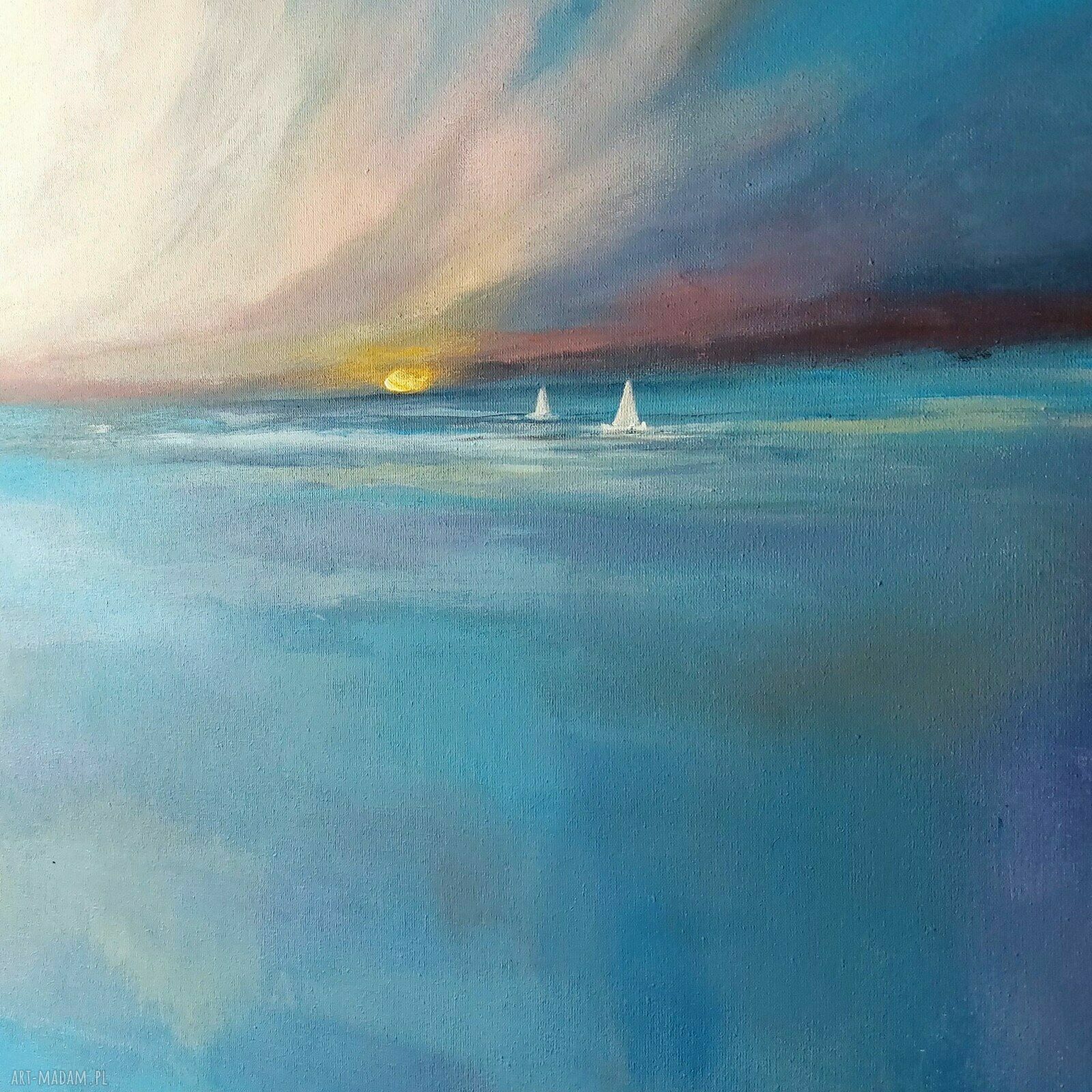 Morze - obraz akrylowy 60x60 (kwadrat) na płótnie