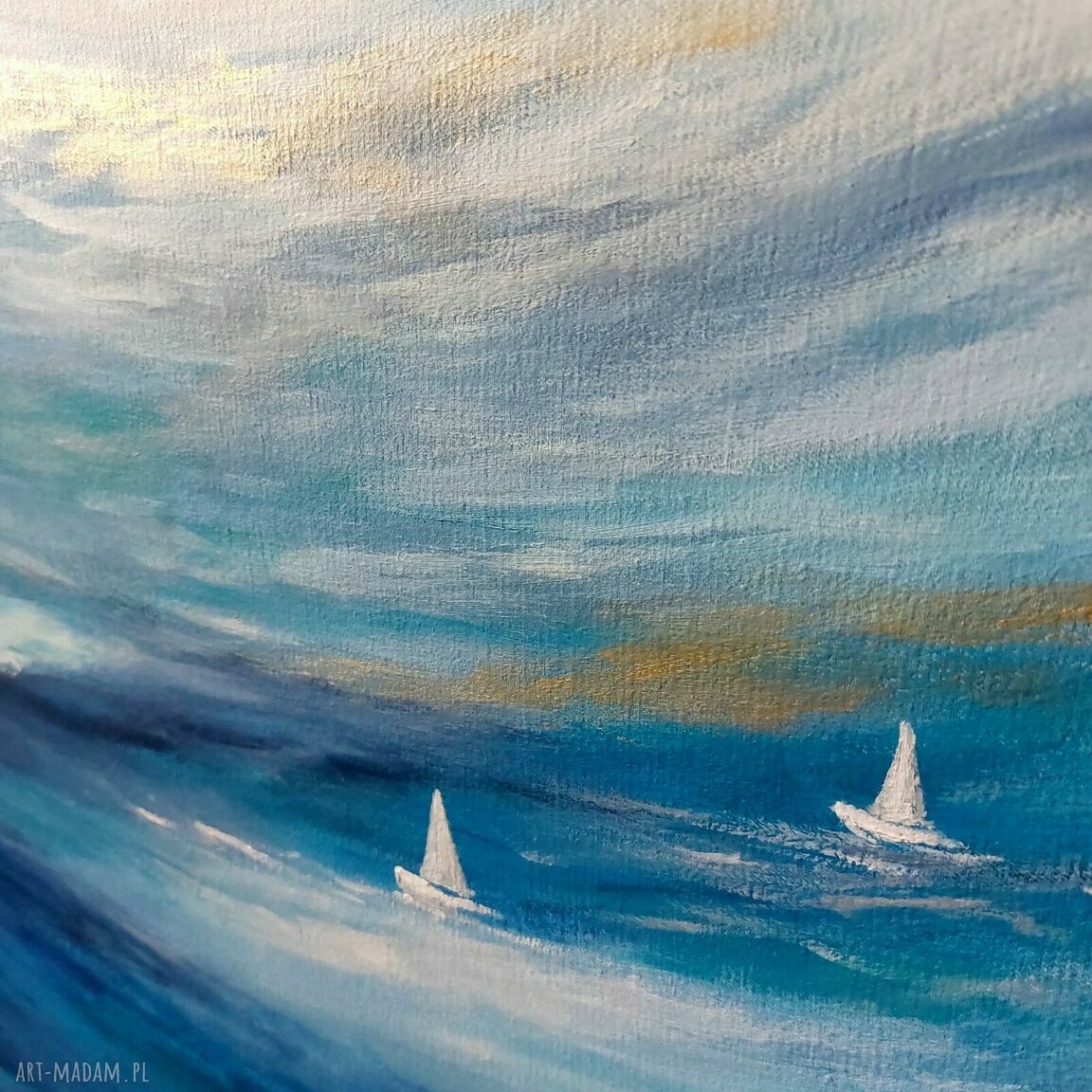 Morze - ręcznie malowany obraz akrylowy 60/70 cm
