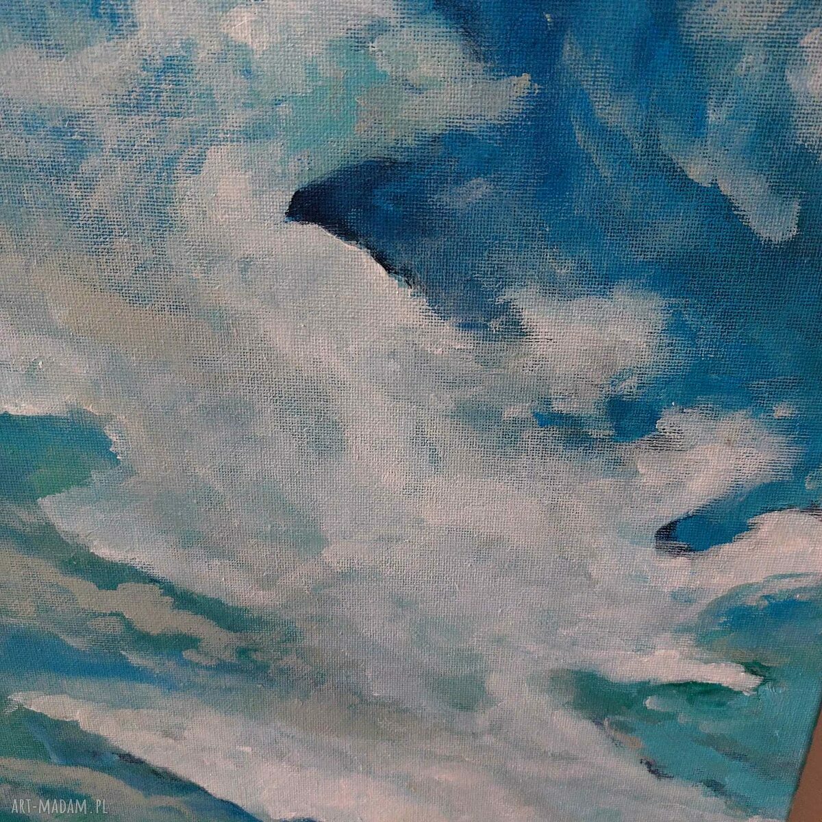 Obraz akrylowy MORZE 50x30 cm - sygnowany na płótnie