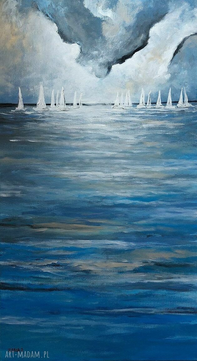 MORZE - obraz akrylowy 50x90 cm na płótnie (bez ramy), ręcznie malowany