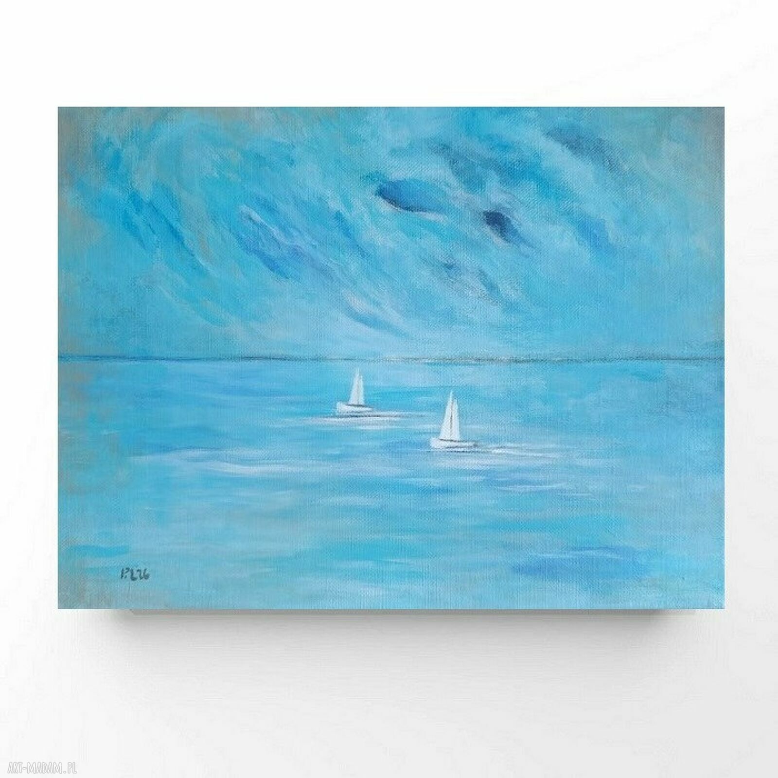 Morze - akrylowy obraz 30 x 40 cm, ręcznie malowany na płótnie