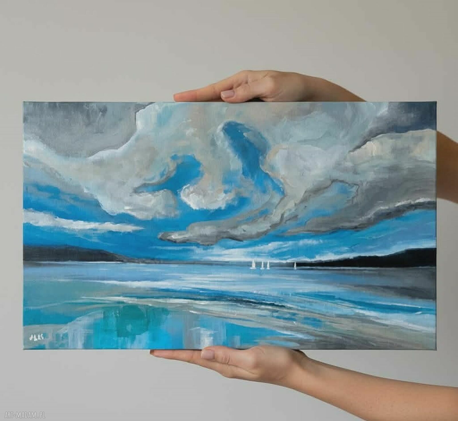 Morze - obraz akrylowy 30x50 cm na płótnie