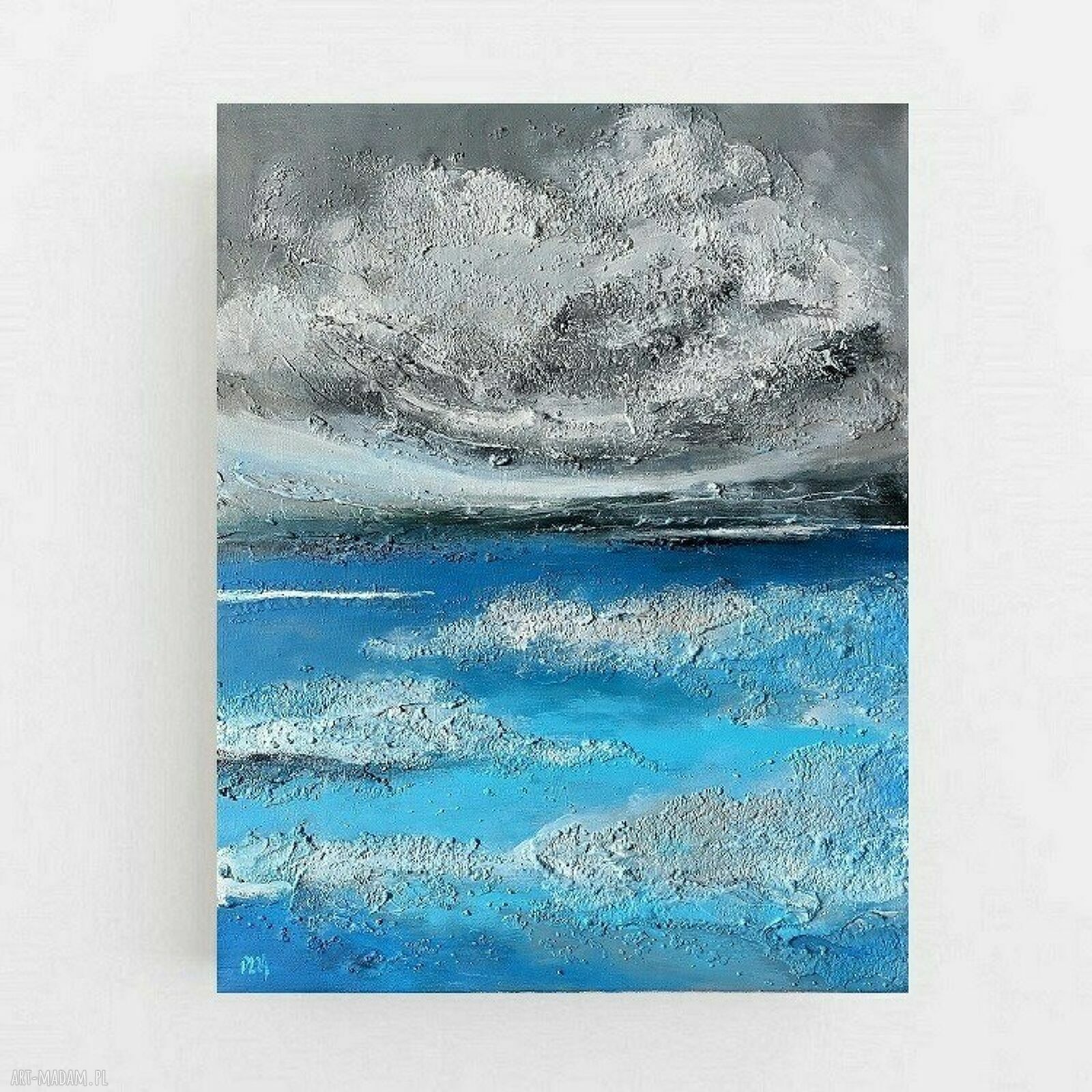 Morze - ręcznie malowany obraz akrylowy 50x40 cm