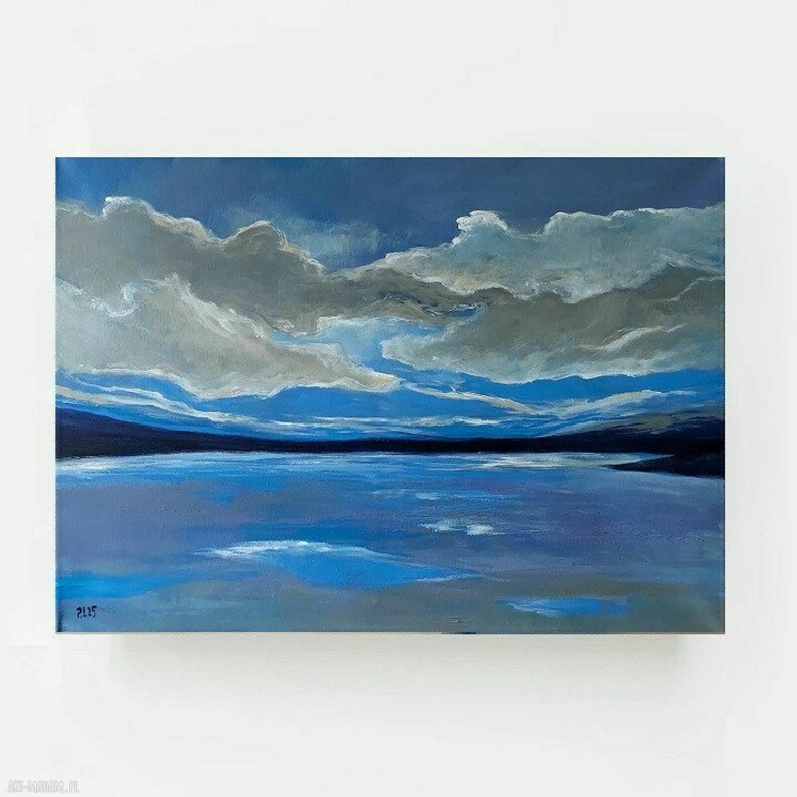 Morze - ręcznie malowany obraz akrylowy na płótnie 50x70 cm