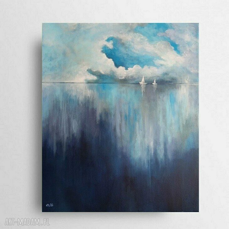 MORZE - obraz akrylowy 60x50 cm z łodziami