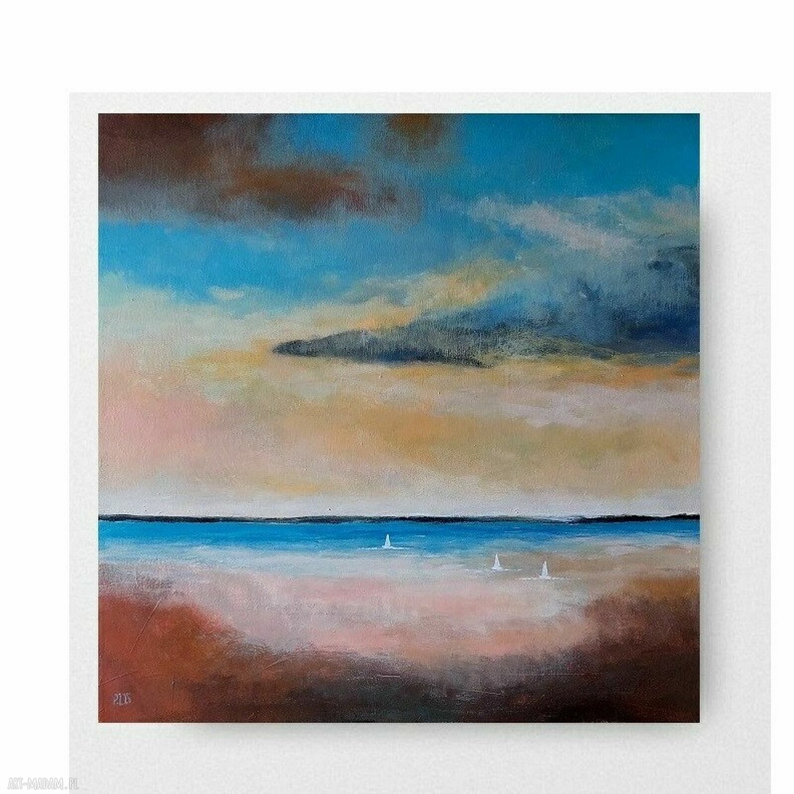 Morze - obraz akrylowy 60x60 cm na płótnie gotowy do zawieszenia
