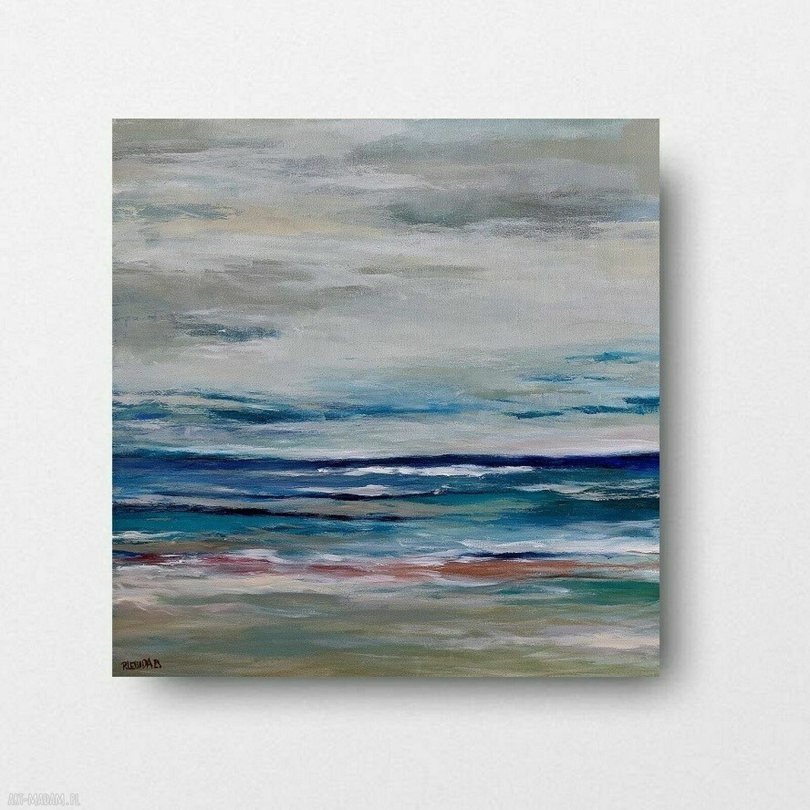 Morze - obraz akrylowy 60x60 cm, kwadrat, gotowy do powieszenia bez ramy