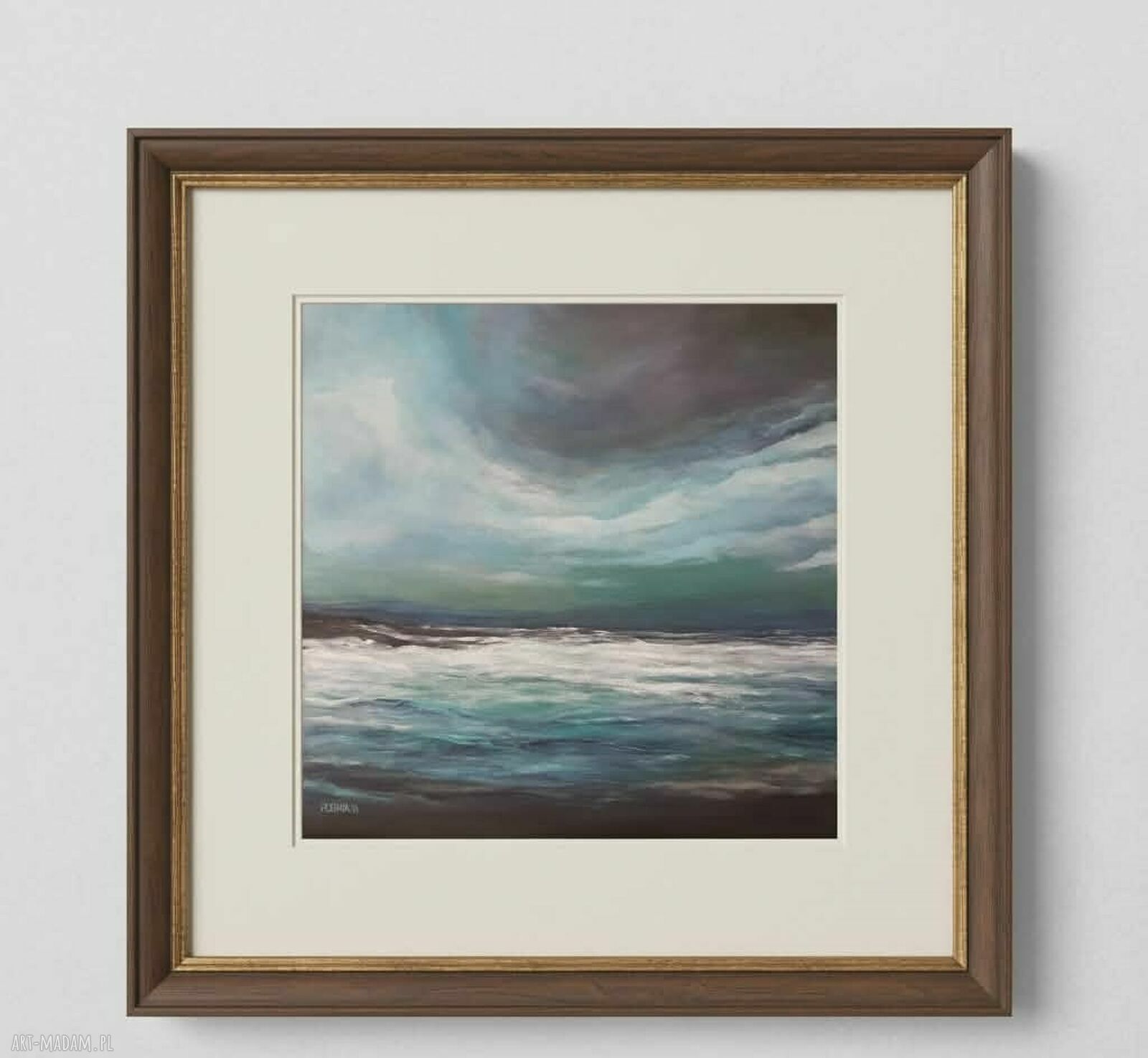 Morze - obraz akrylowy 70x70 cm na płótnie