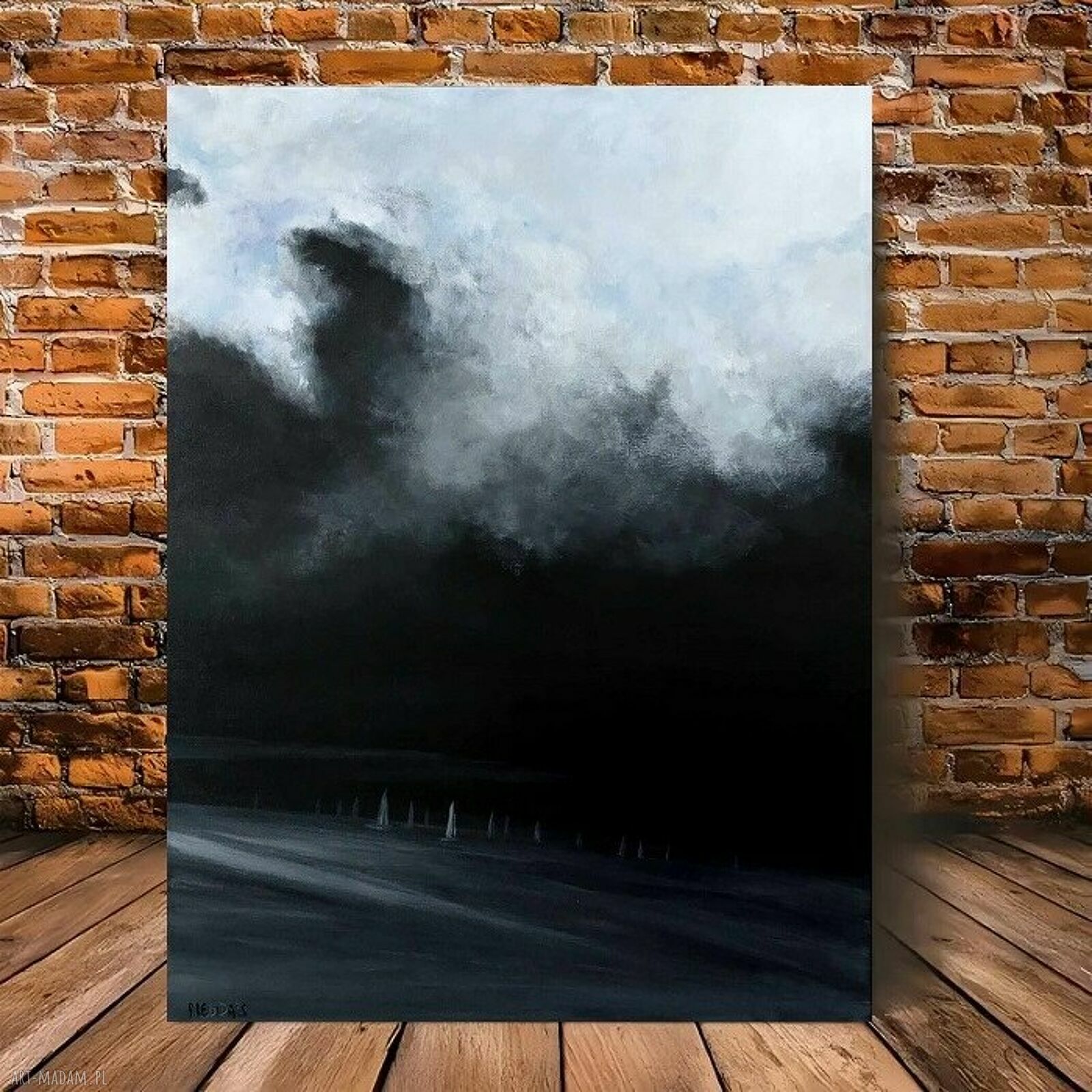 Obraz akrylowy Morze 80 x 60 cm - ręcznie malowany, bez ramy