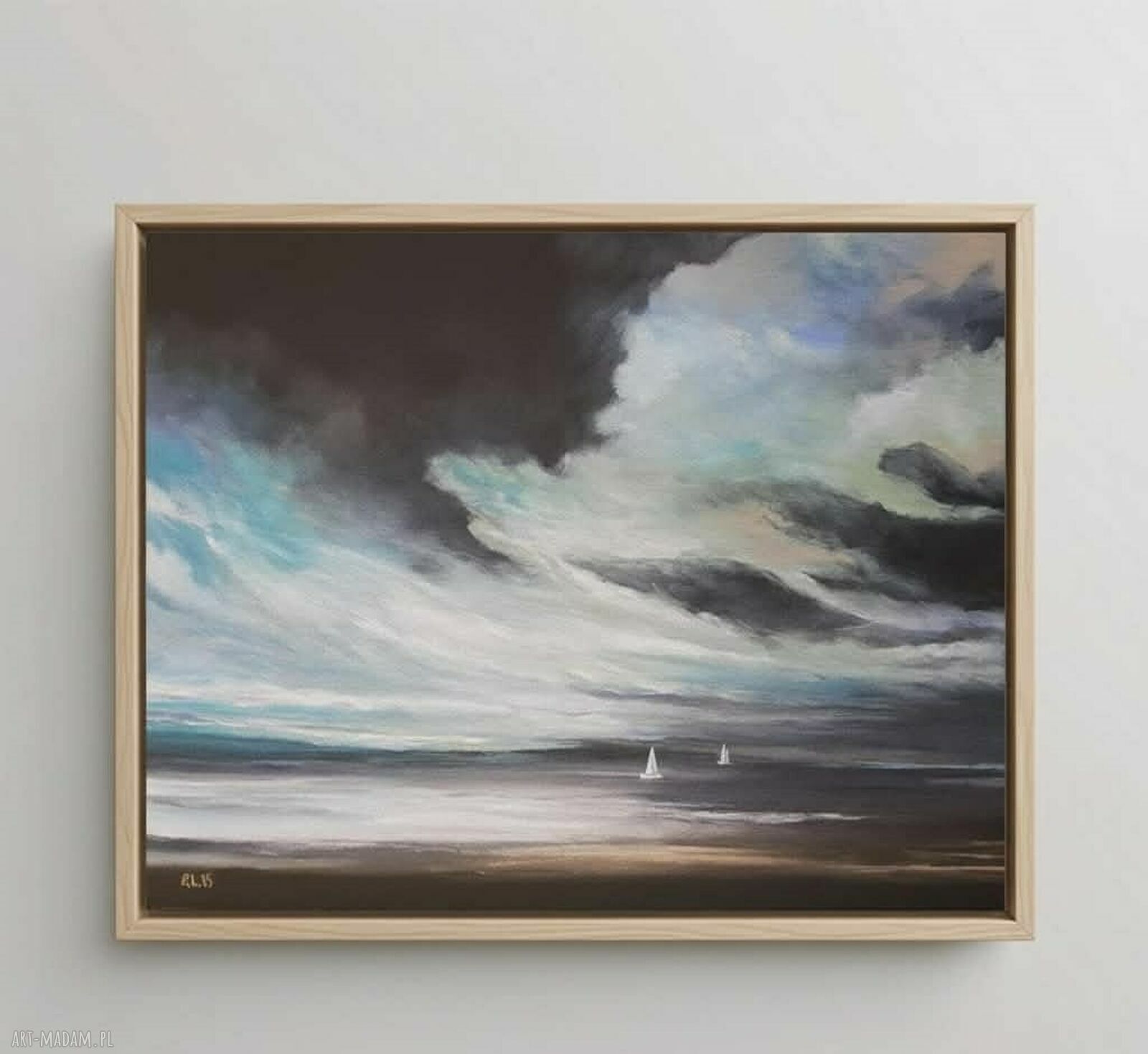 Morze - ręcznie malowany obraz akrylowy 40x50 cm