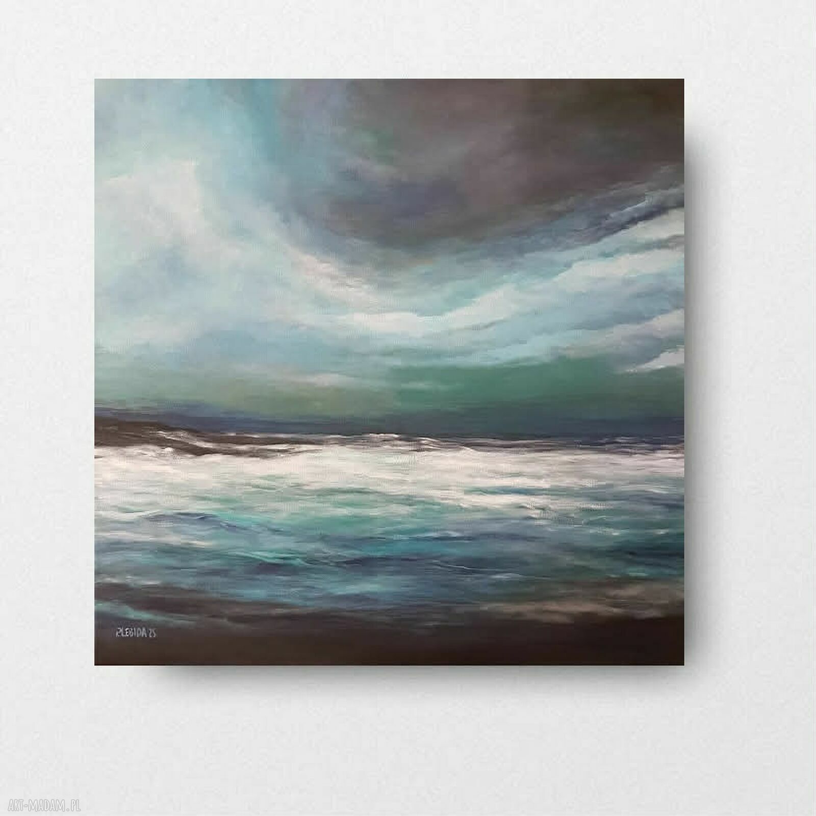 Morze - obraz akrylowy 70x70 cm na płótnie