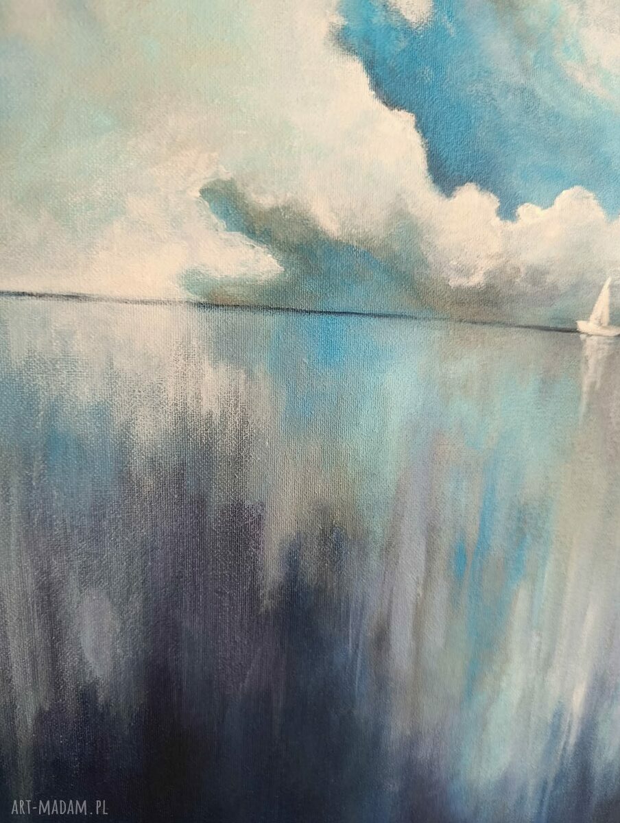 MORZE - obraz akrylowy 60x50 cm z łodziami