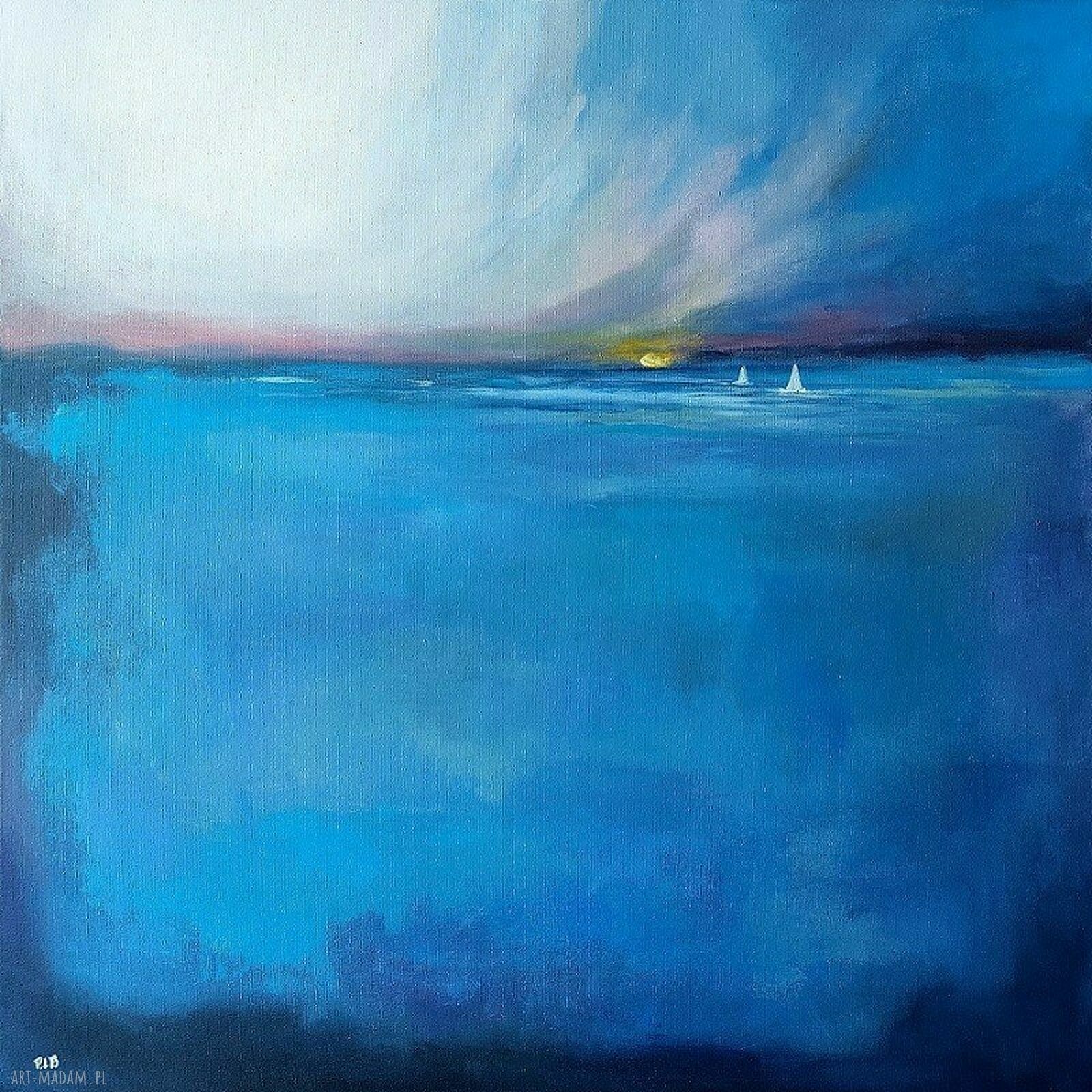 Morze - obraz akrylowy 60x60 (kwadrat) na płótnie