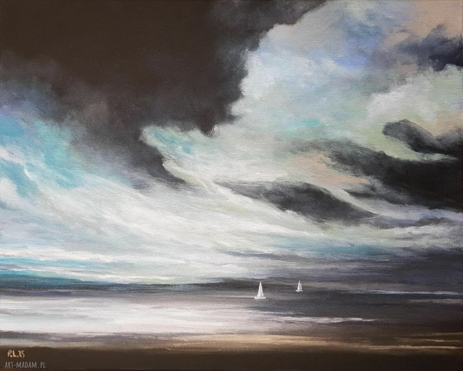 Morze - obraz akrylowy 40x50 cm ręcznie malowany na płótnie