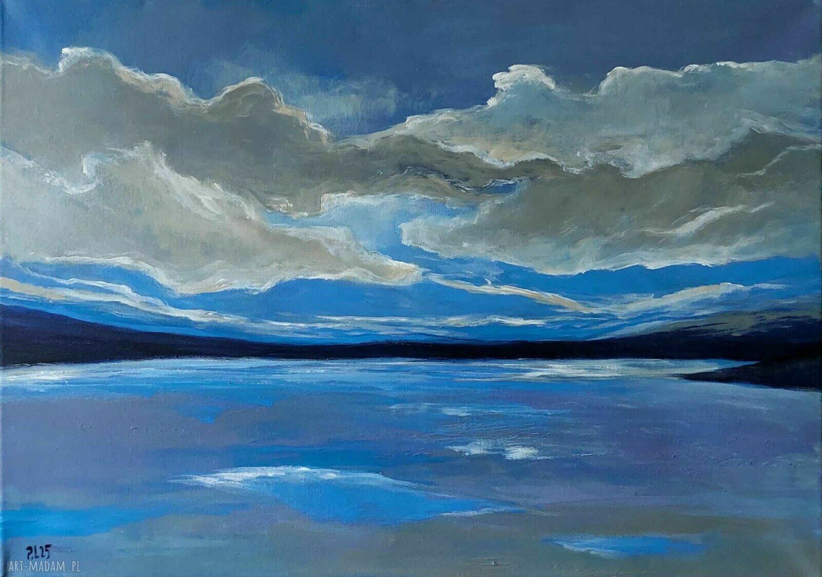 Morze - obraz akrylowy 50x70 cm na płótnie (ręcznie malowany)
