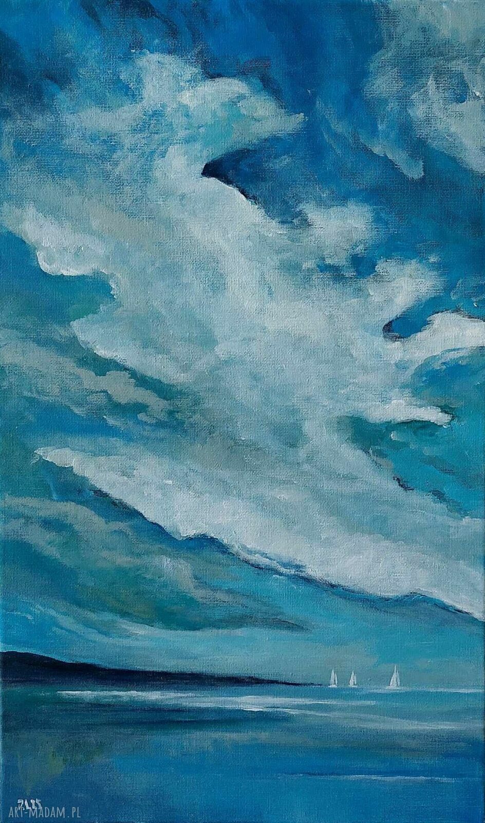 Obraz akrylowy MORZE 50x30 cm - sygnowany na płótnie