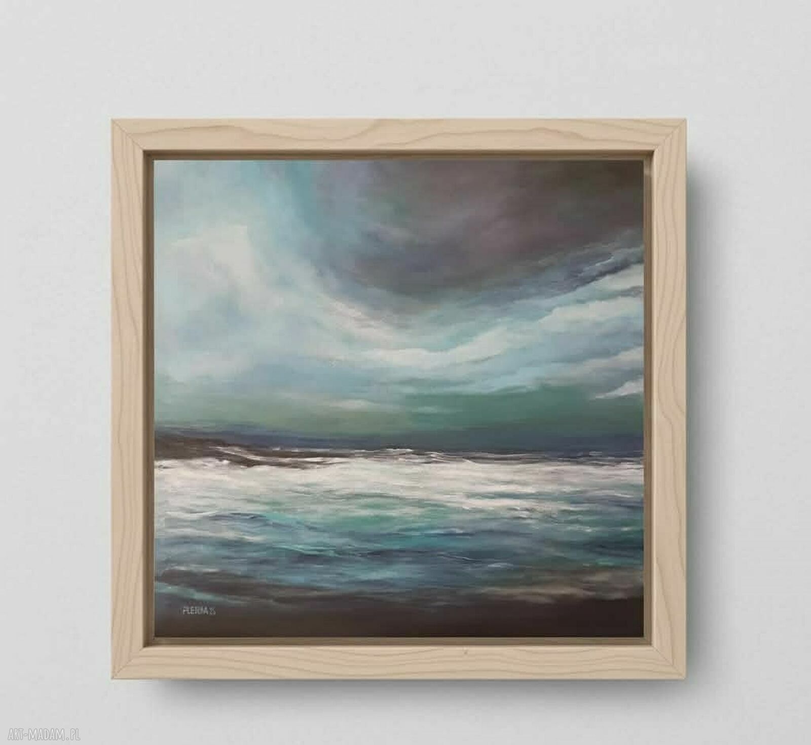 Morze - obraz akrylowy 70x70 cm na płótnie