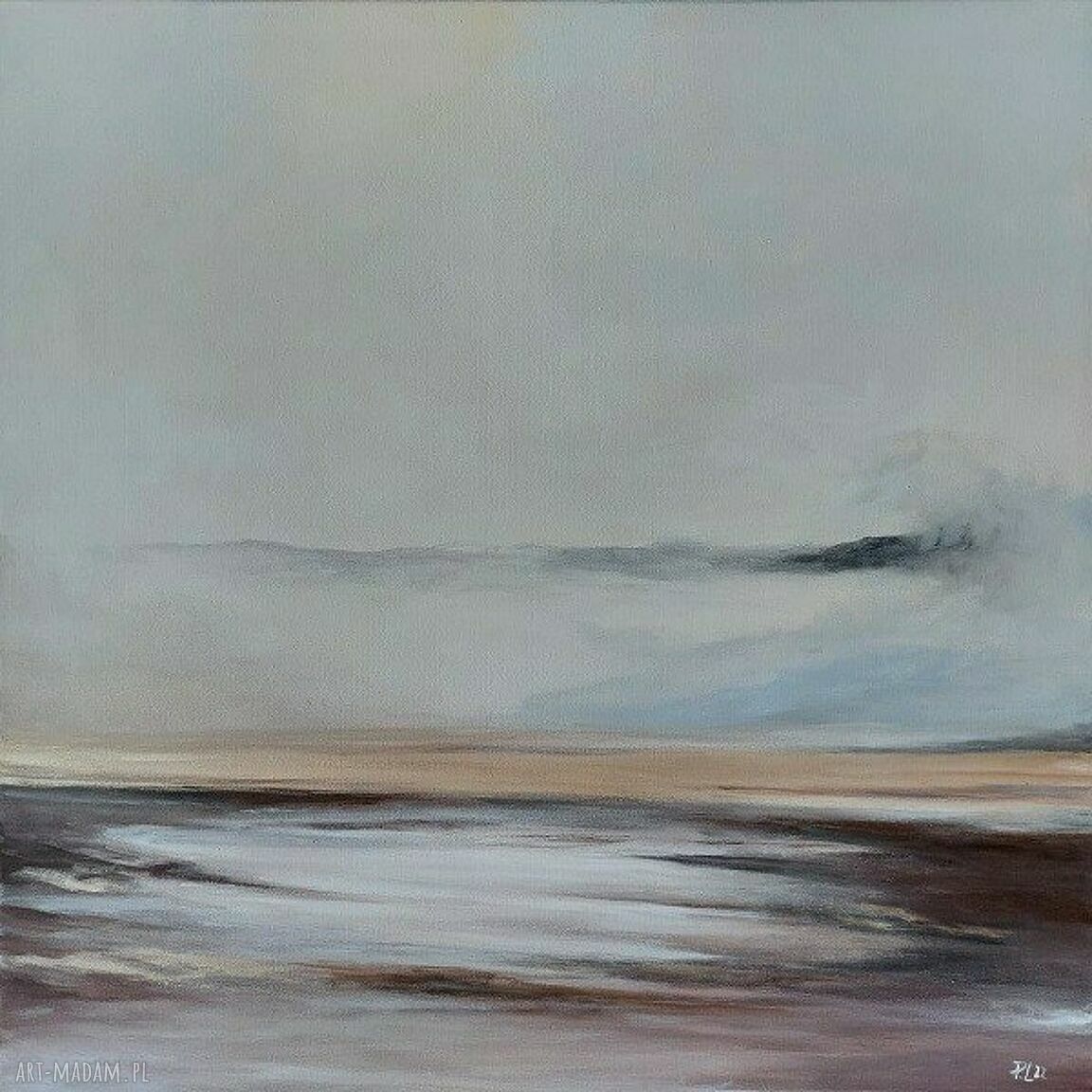MORZE - obraz akrylowy 60 x 60 cm kwadrat, ręcznie malowany, sygnowany