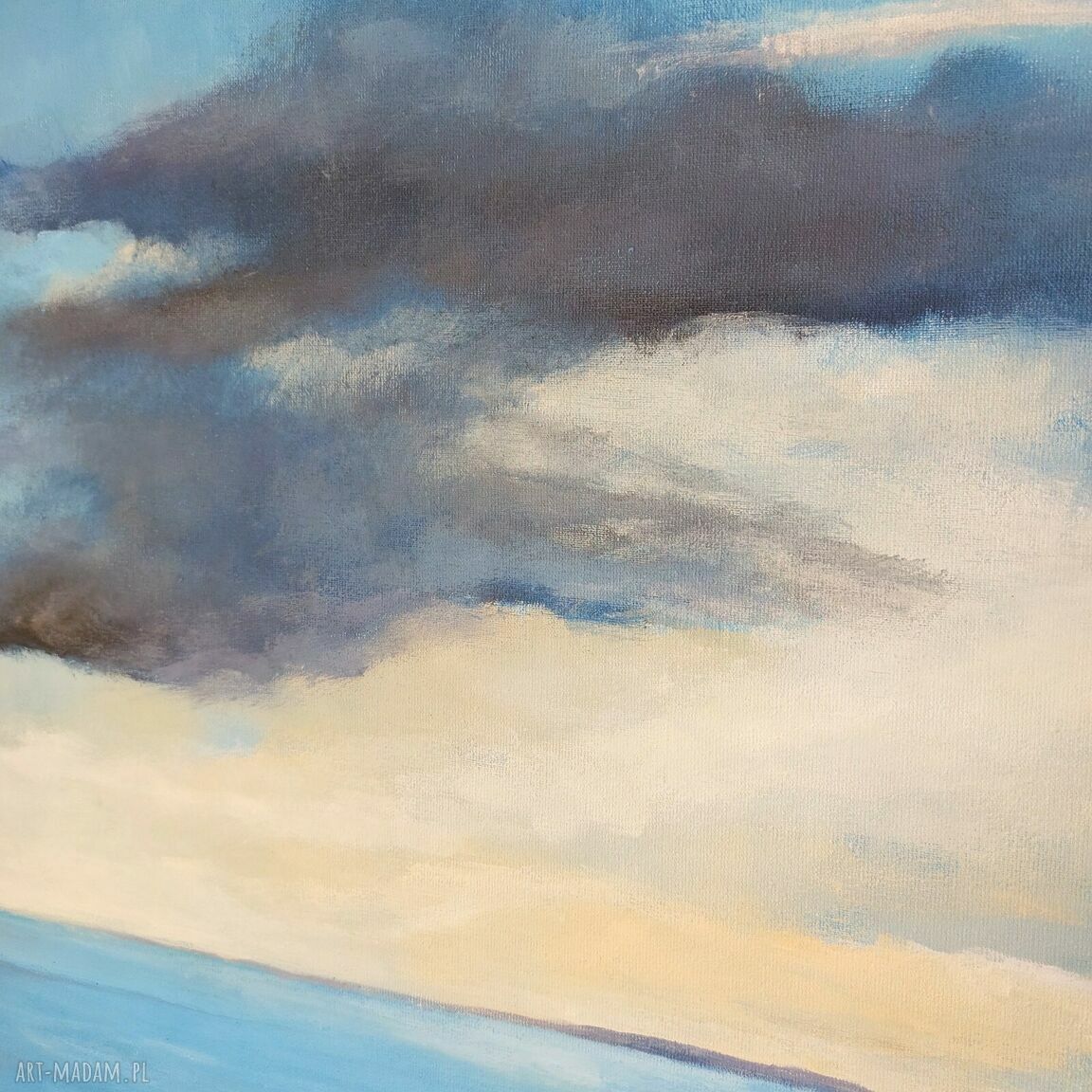 Morze - obraz akrylowy 60x60 cm kwadrat w stylu awangardowym