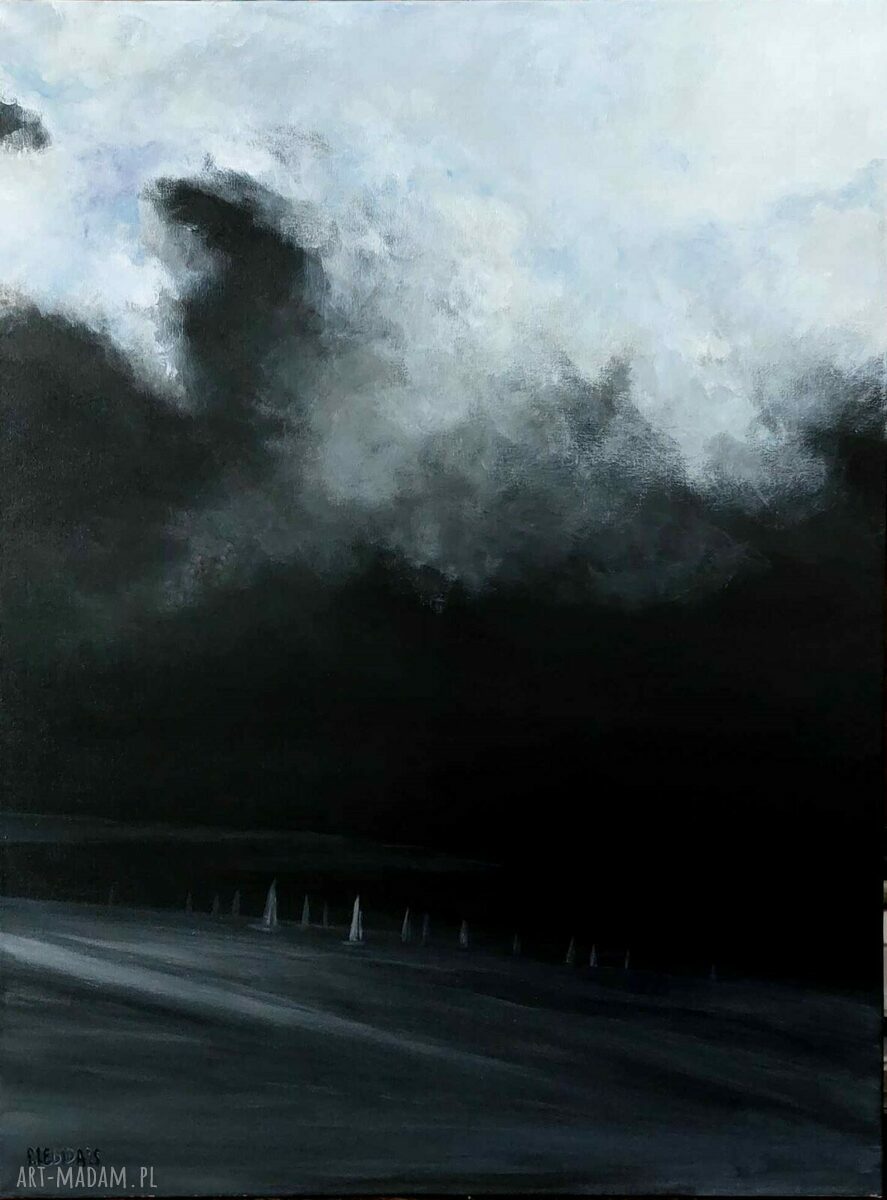 Obraz akrylowy Morze 80 x 60 cm - ręcznie malowany, bez ramy