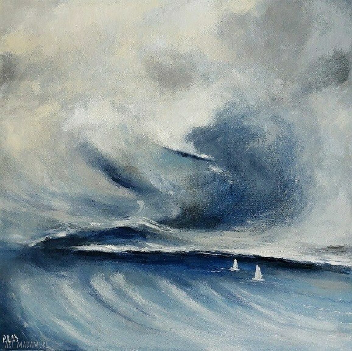 Morze - obraz akrylowy 40x40 cm Paulina Lebida