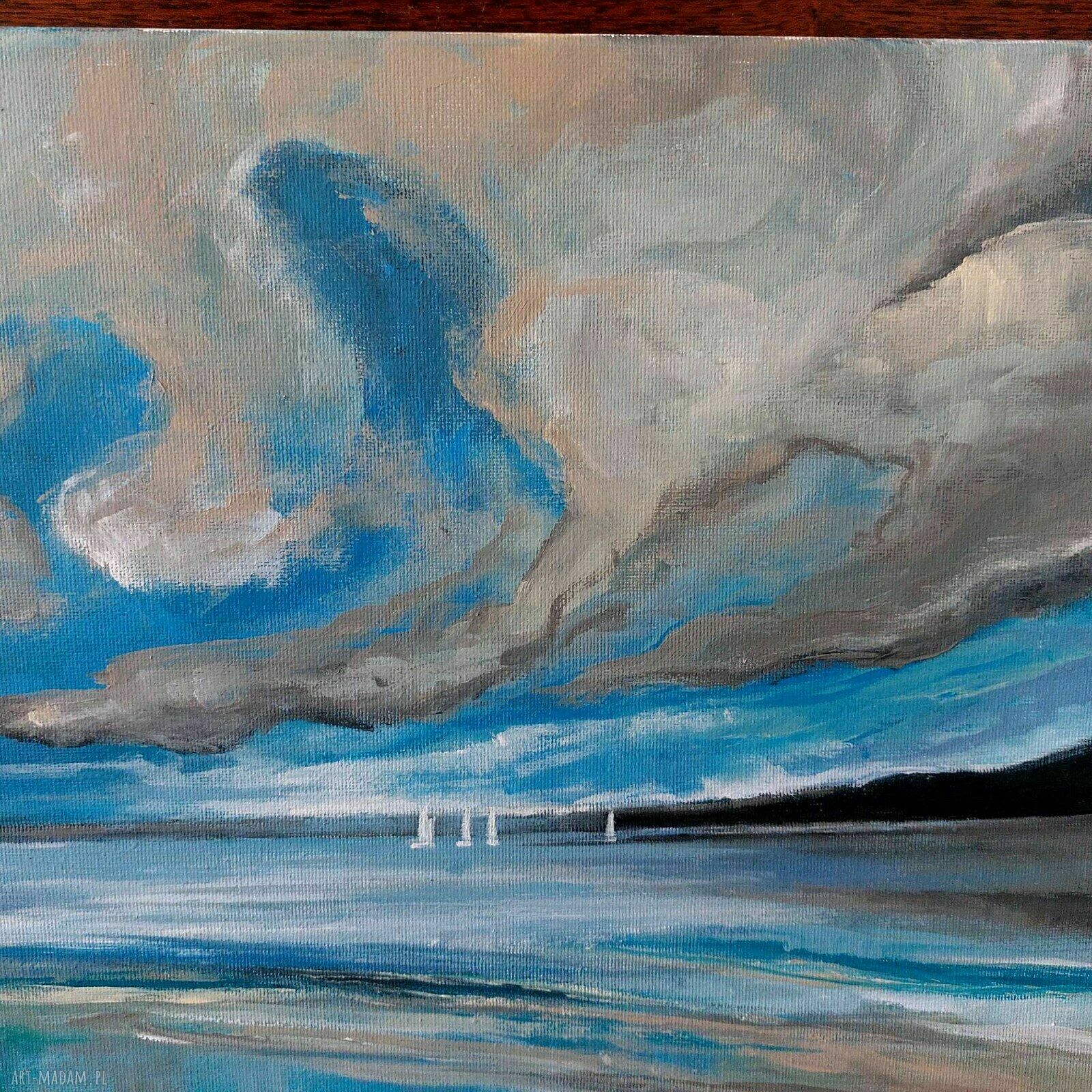 Morze - obraz akrylowy 30x50 cm na płótnie