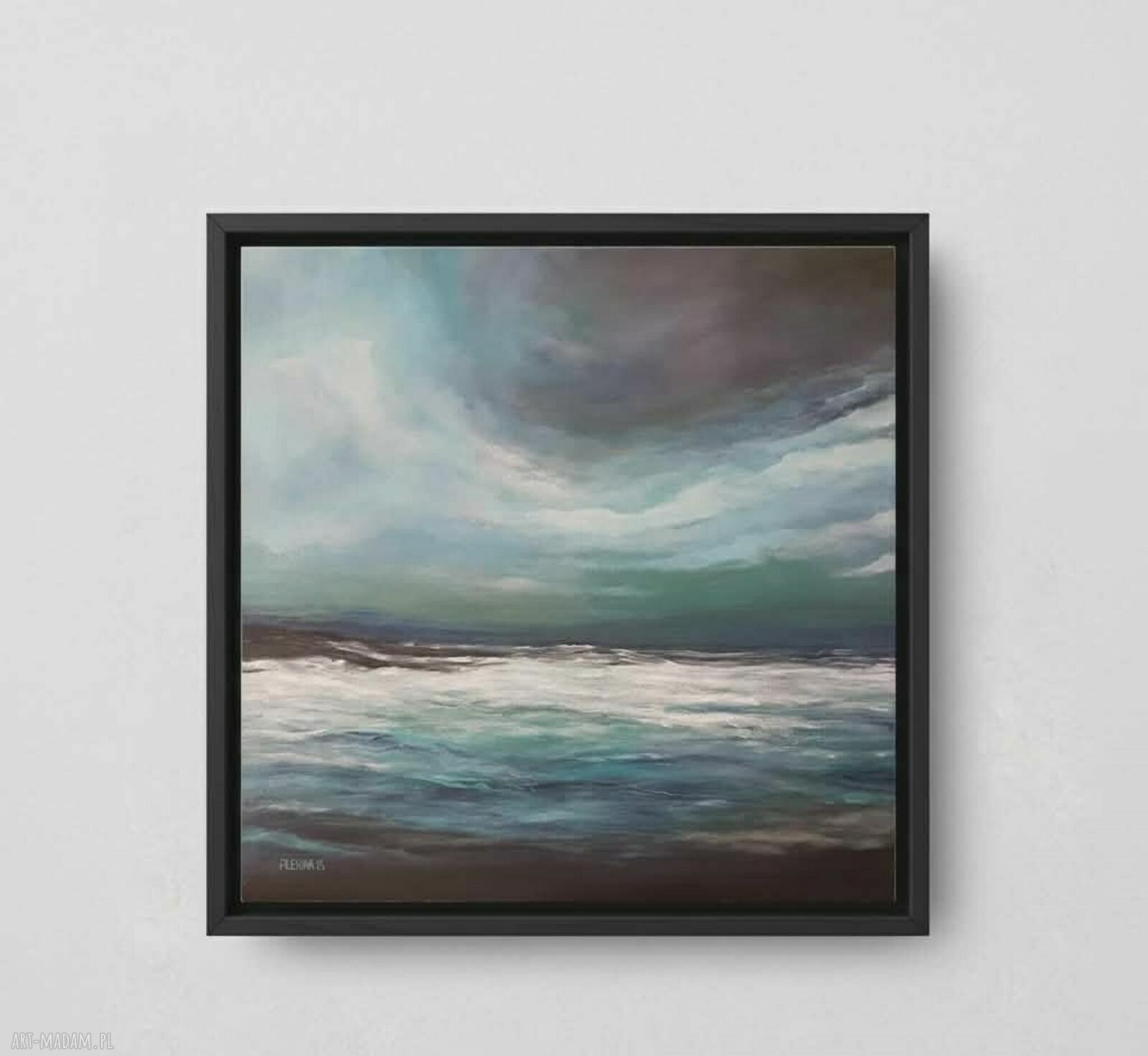 Morze - obraz akrylowy 70x70 cm na płótnie