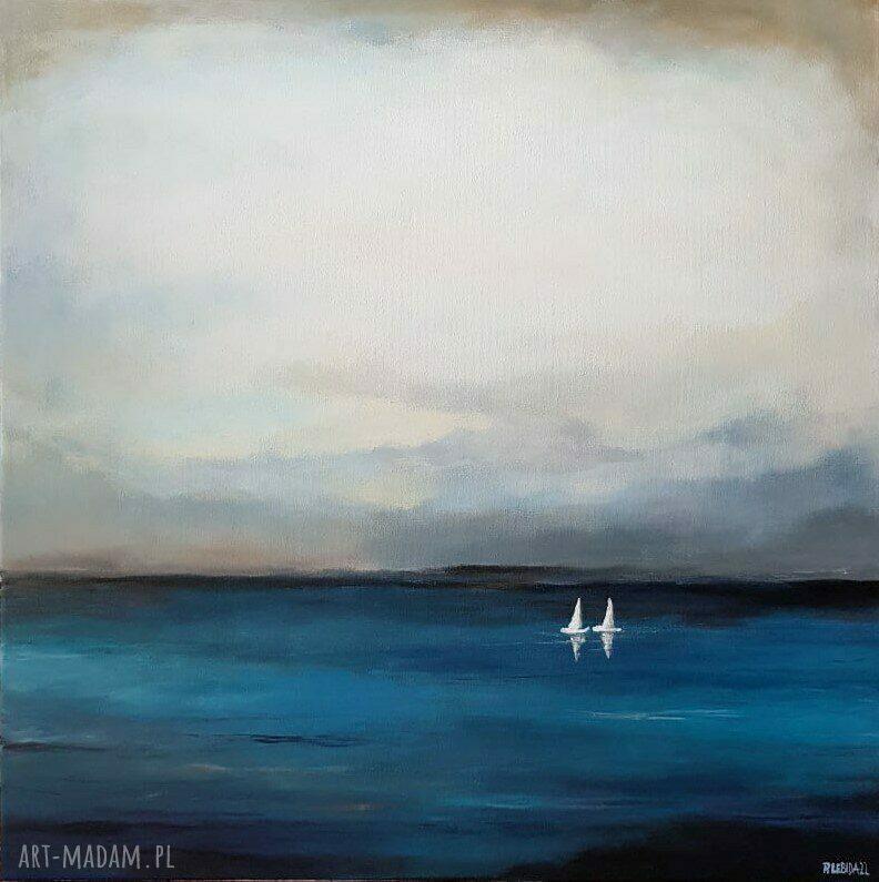 Morze - ręcznie malowany obraz akrylowy 60x60 cm (bez ramy)