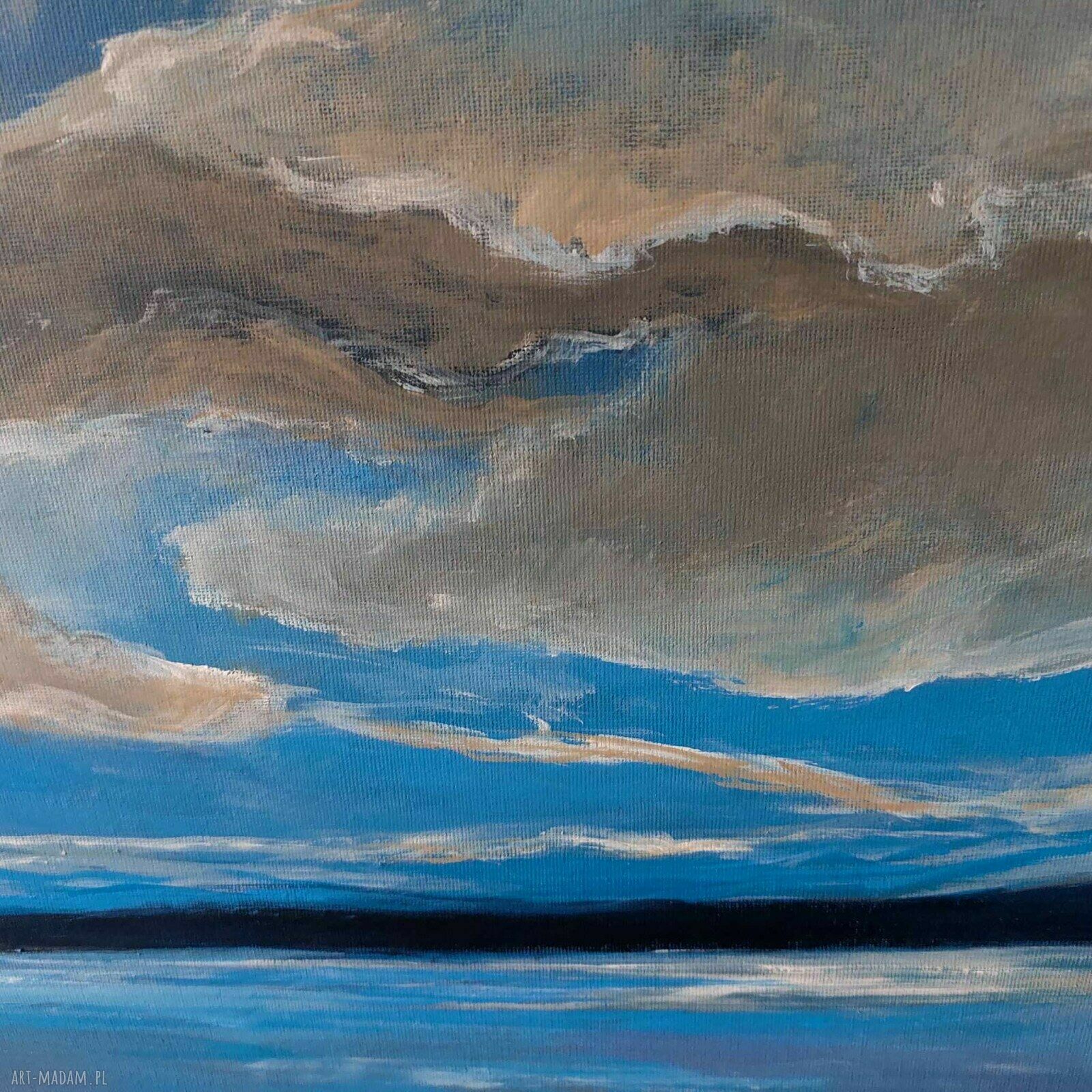 Obraz morza na płótnie 50x70 cm - ręcznie malowany akryl