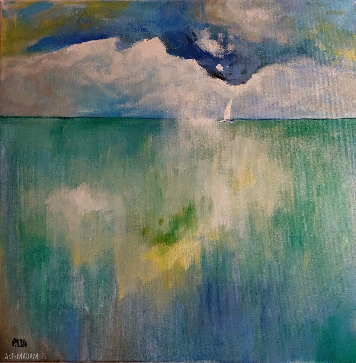 Morze - obraz akrylowy 40x40 cm Paulina Lebida