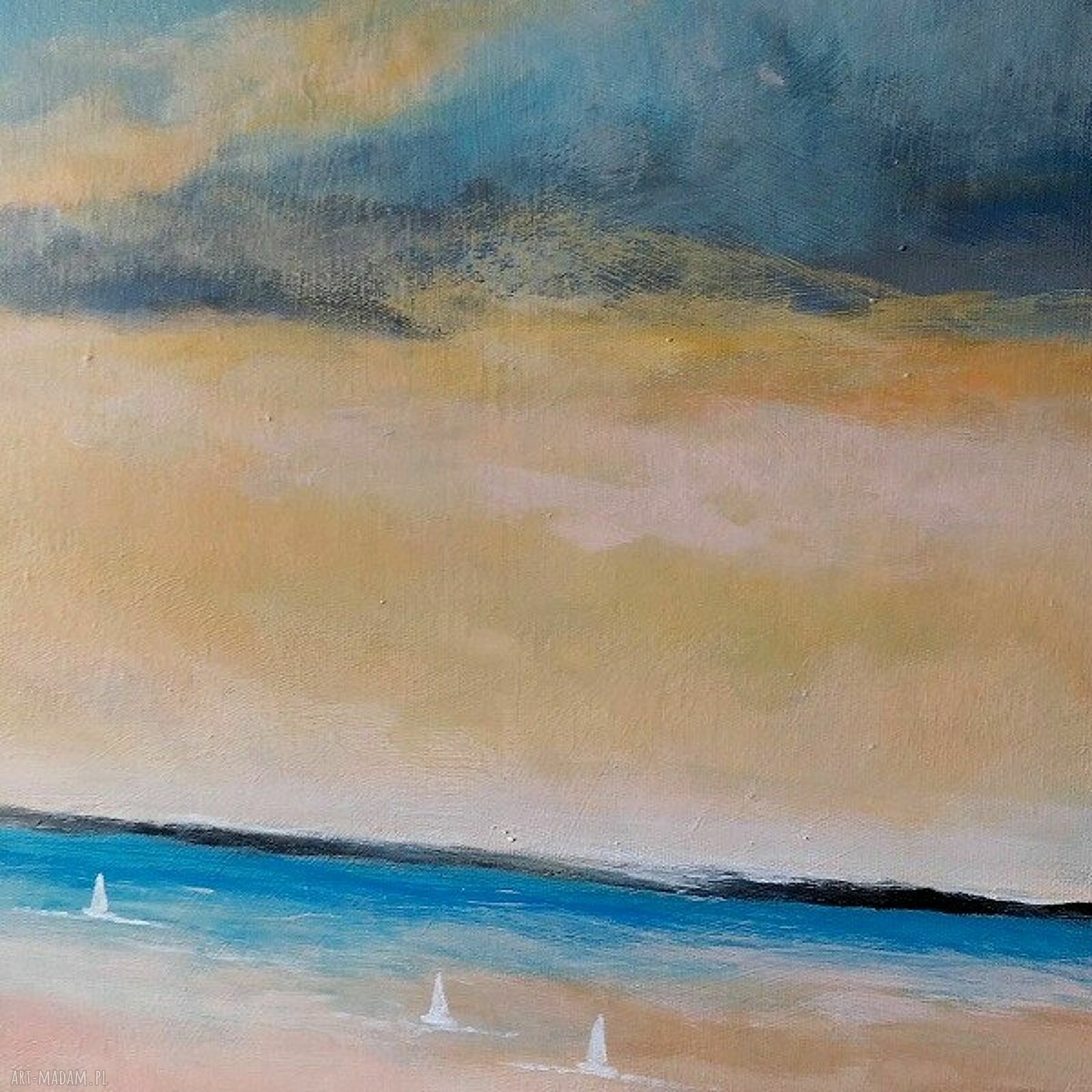 Morze - obraz akrylowy 60 x 60 cm ręcznie malowany
