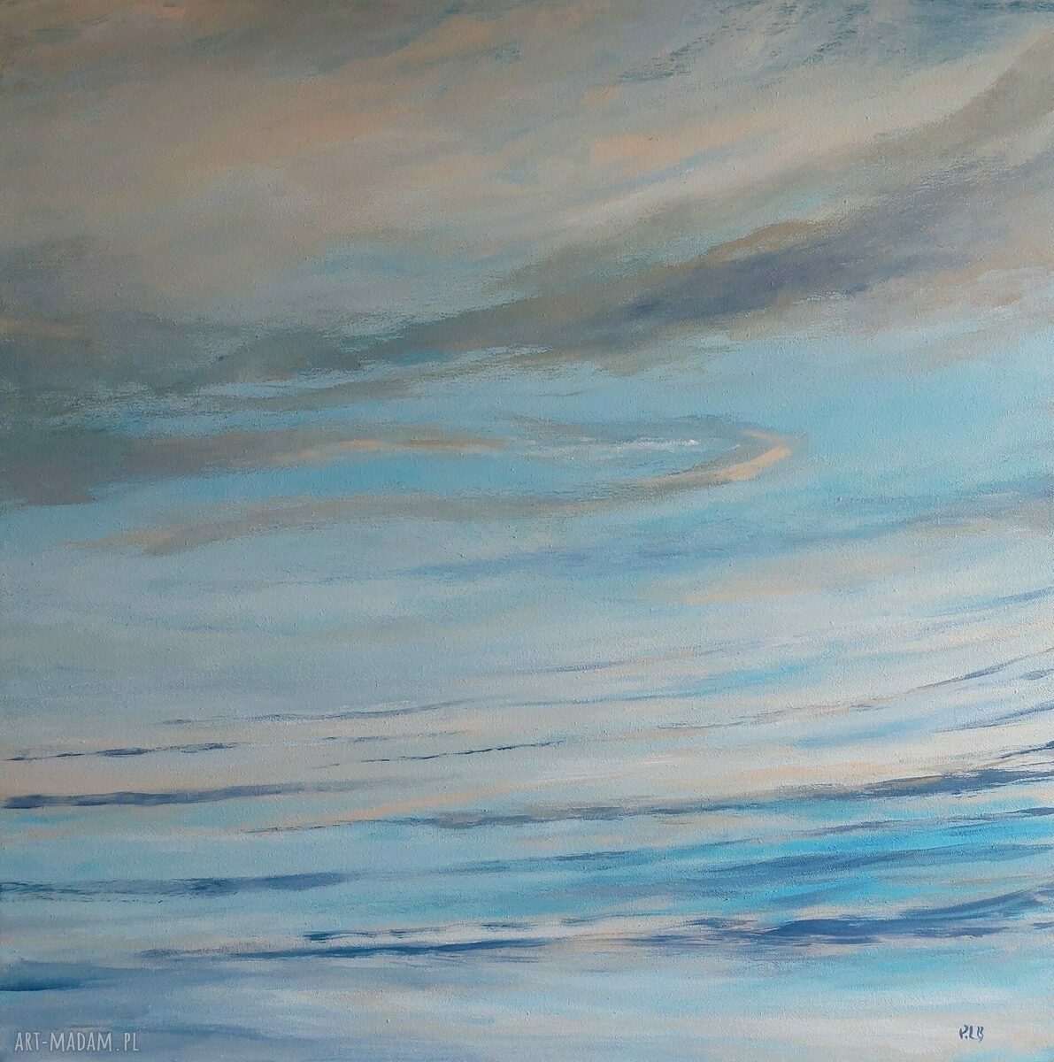 Morze - obraz akrylowy 60x60 cm w kształcie kwadratu, gotowy do powieszenia