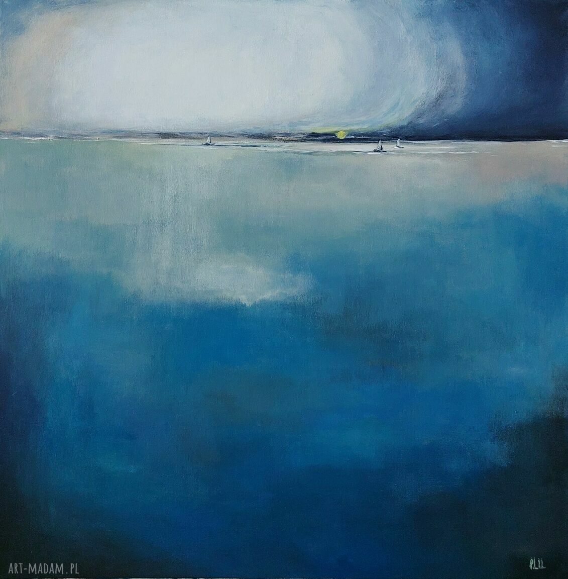 „Morze” - obraz akrylowy 60x60 cm (kwadrat)