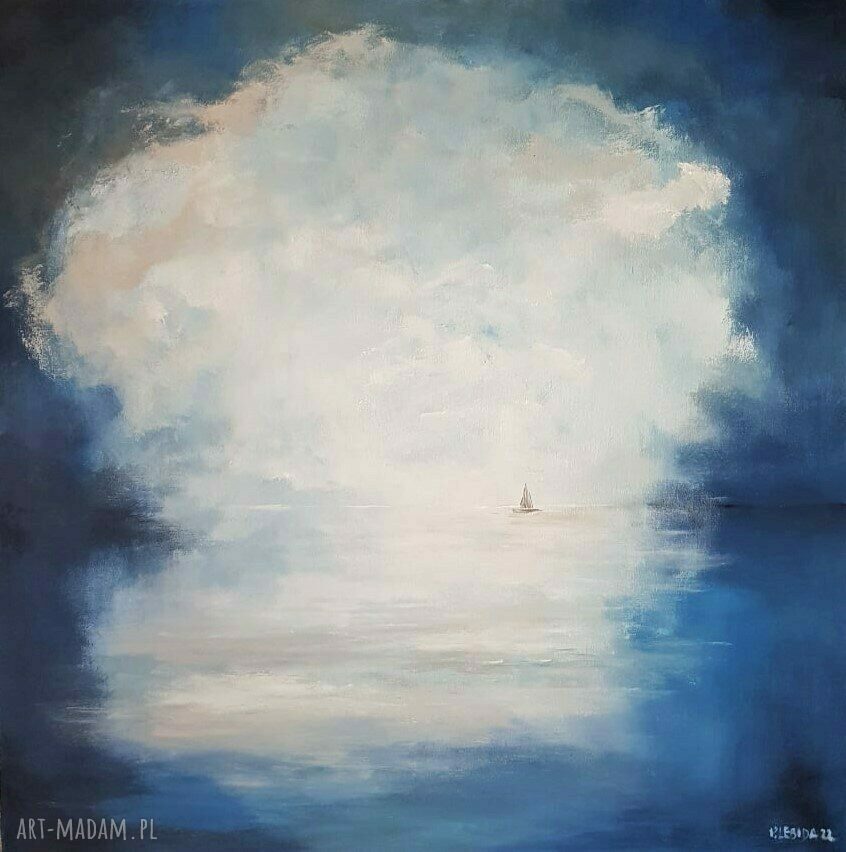 Morze - ręcznie malowany obraz akrylowy 60x60 cm (bez ramy)