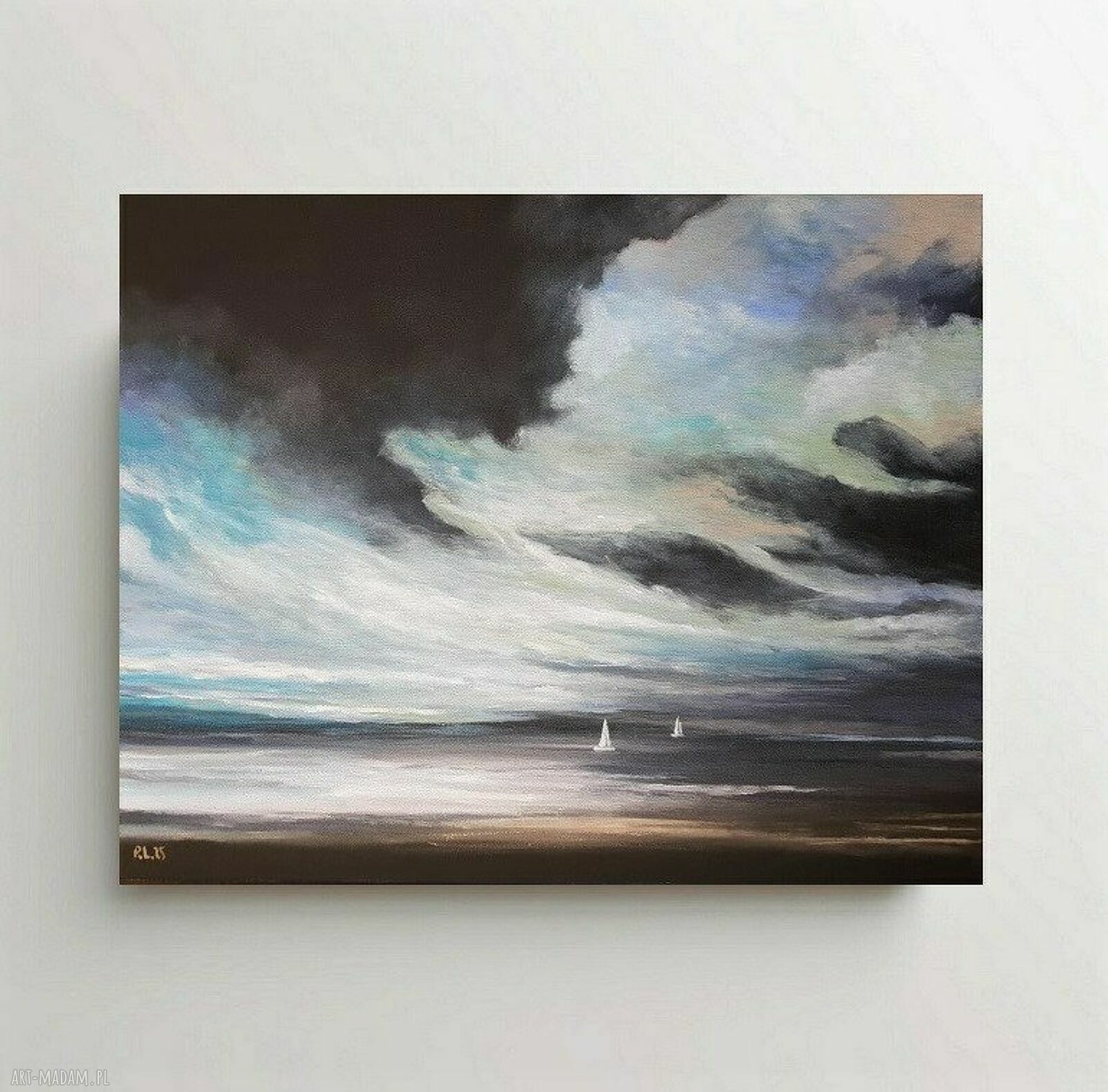 Morze - obraz akrylowy 40x50 cm ręcznie malowany na płótnie