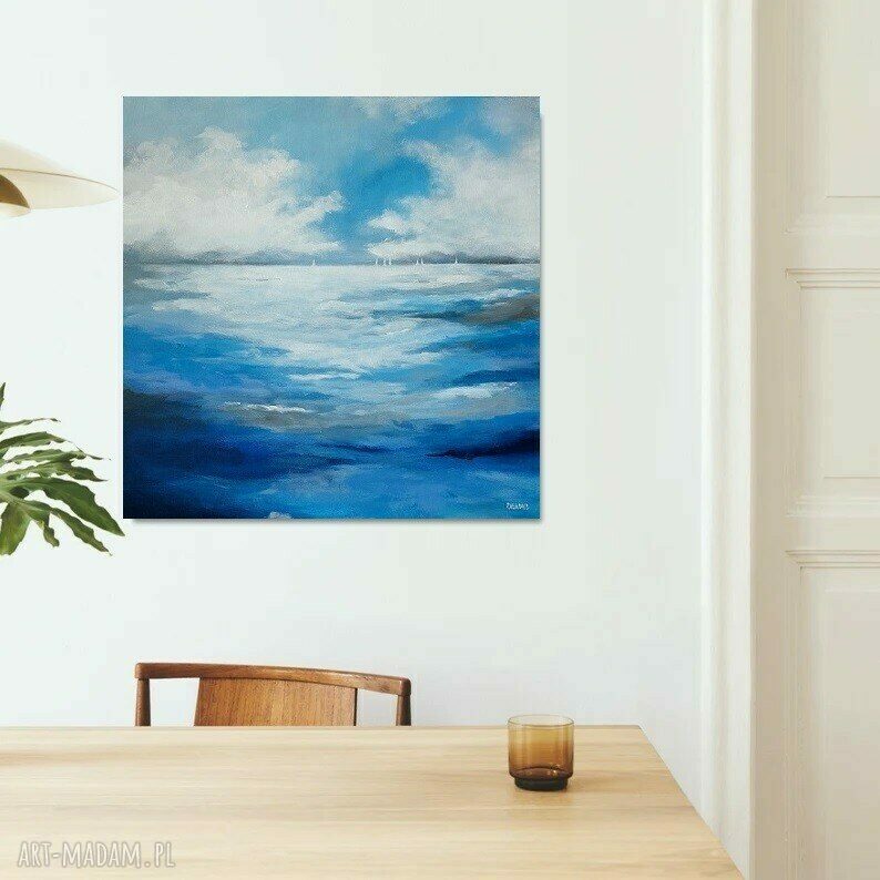 Morze - obraz akrylowy 60x60 cm w kwadracie