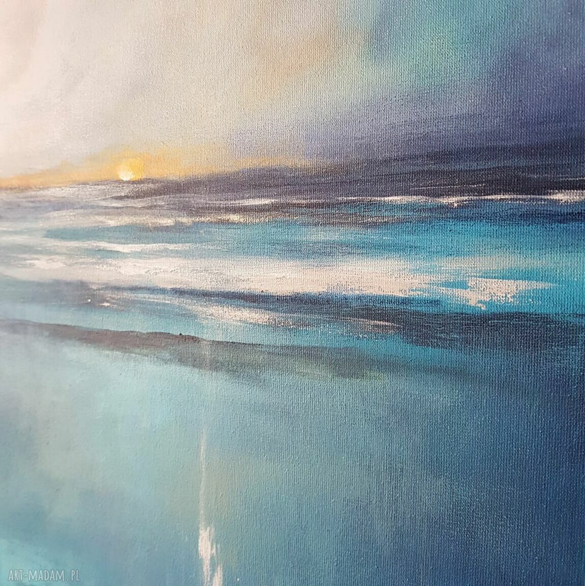 Morze - obraz akrylowy 60x60 cm na płótnie