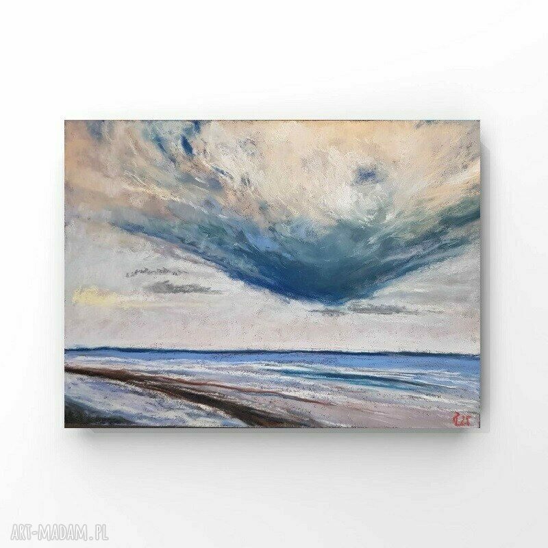 Pejzaż „MORZE” w pastelach suchych - 18 x 24 cm