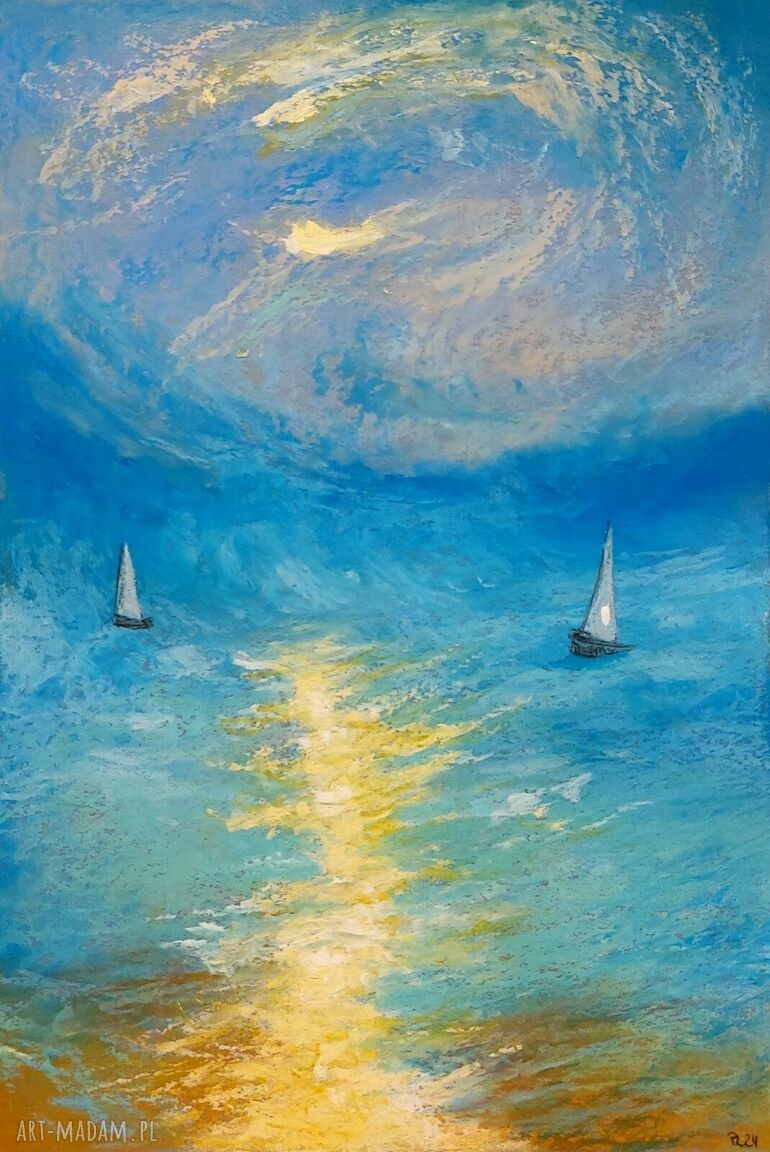 Morski obraz w pastelach - Morze A4