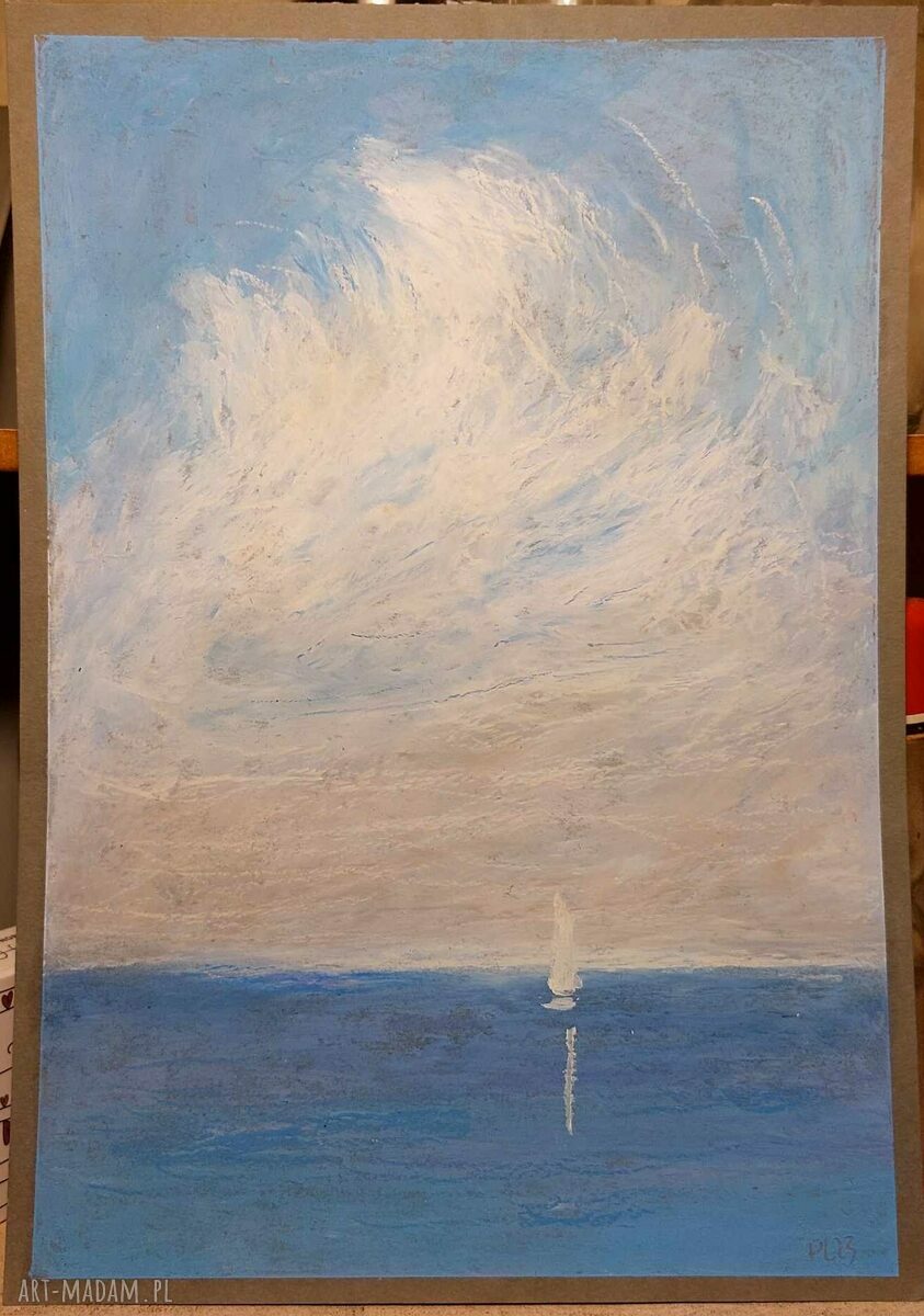 Morze - obraz w pastelach olejnych A4 (Paulina Lebida)