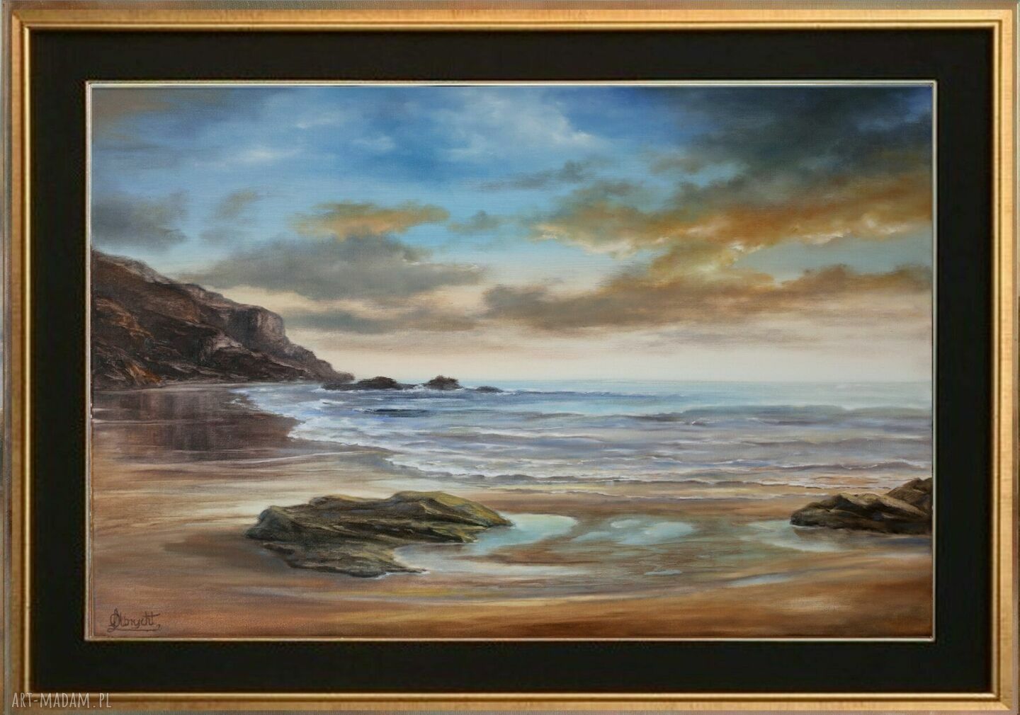 Morze - ręcznie malowany obraz olejny 70 x 50 cm