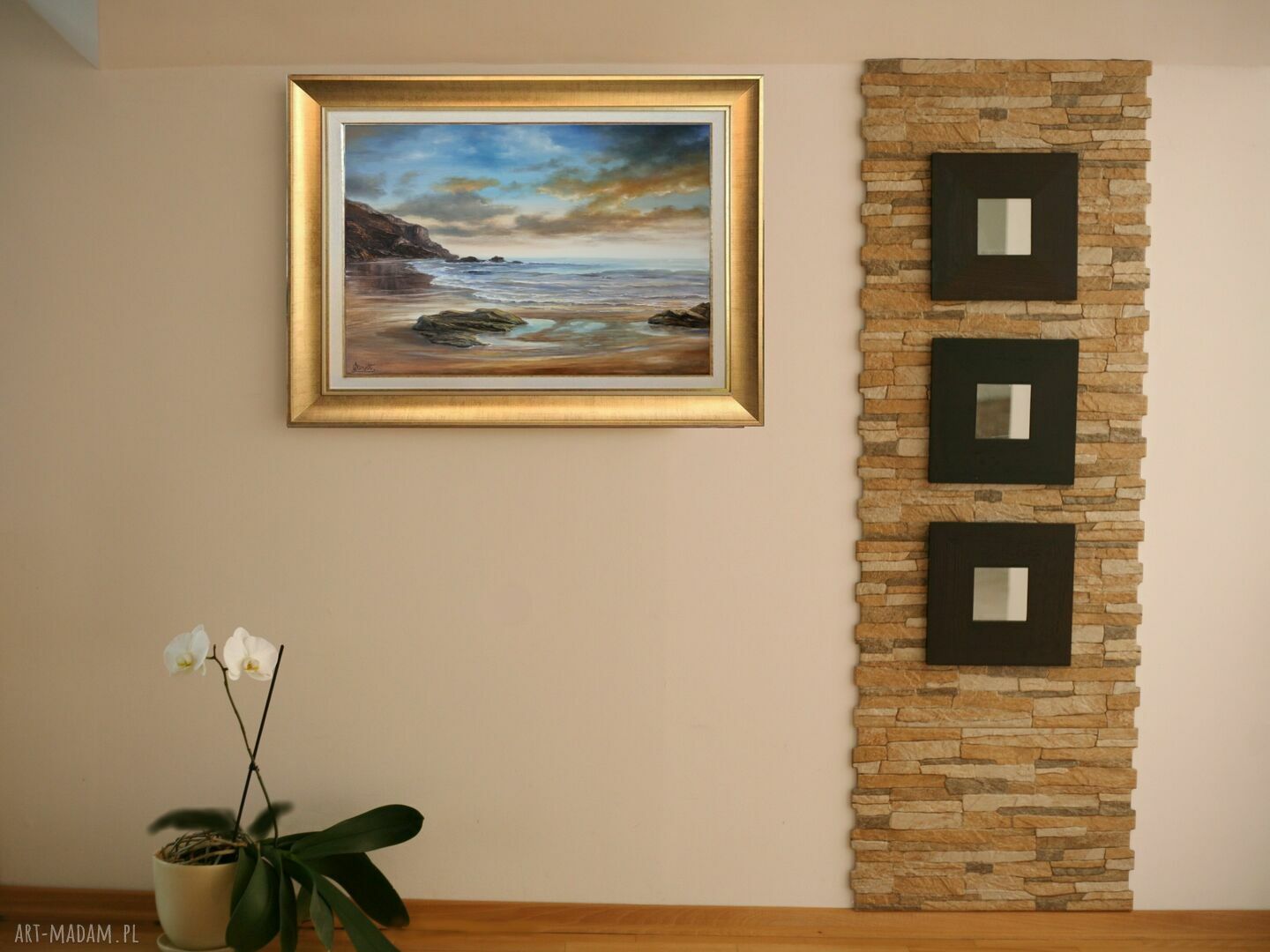 Morze - ręcznie malowany obraz olejny 70 x 50 cm