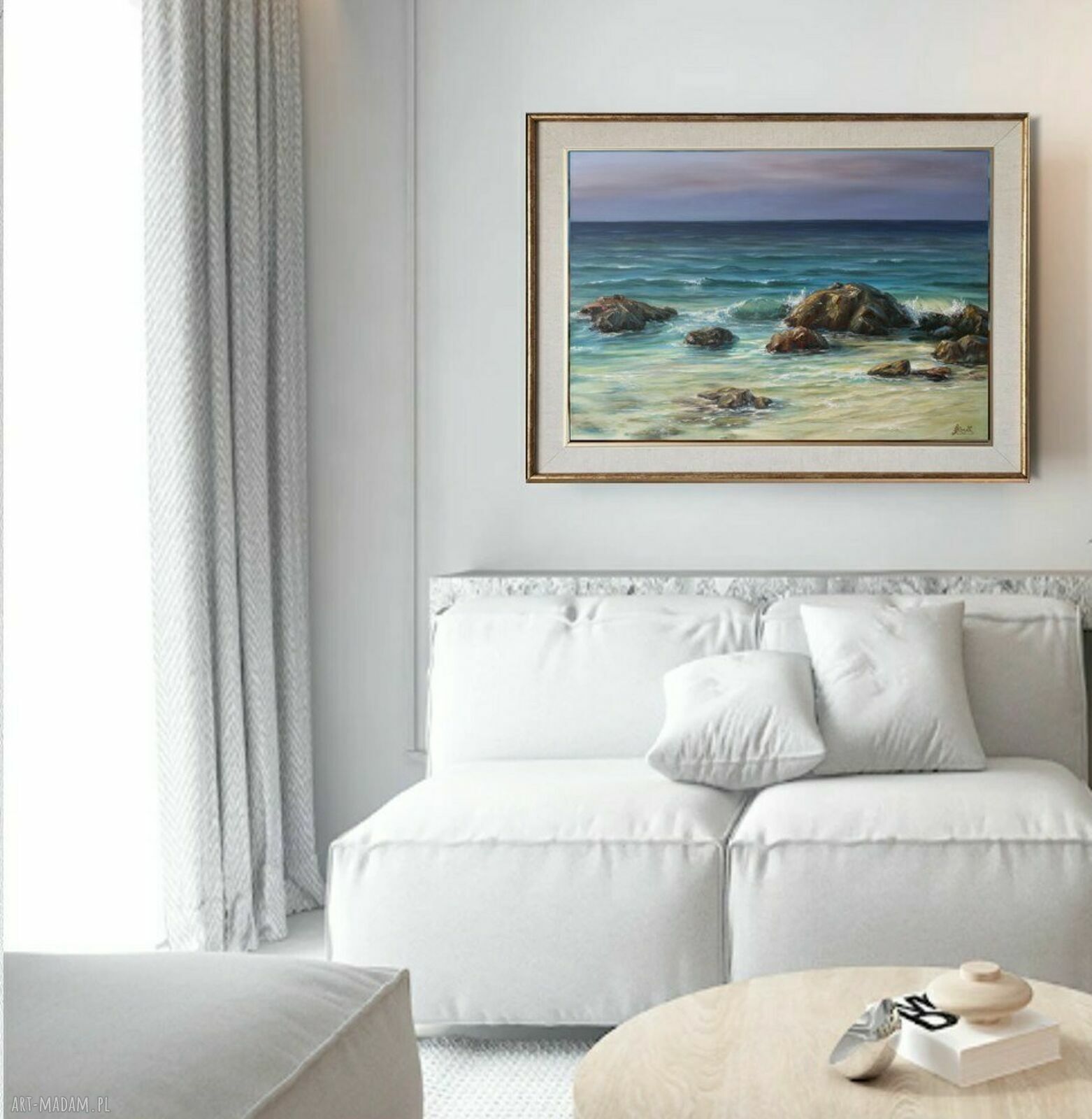 Morze - ręcznie malowany obraz olejny na płótnie 60x90 cm